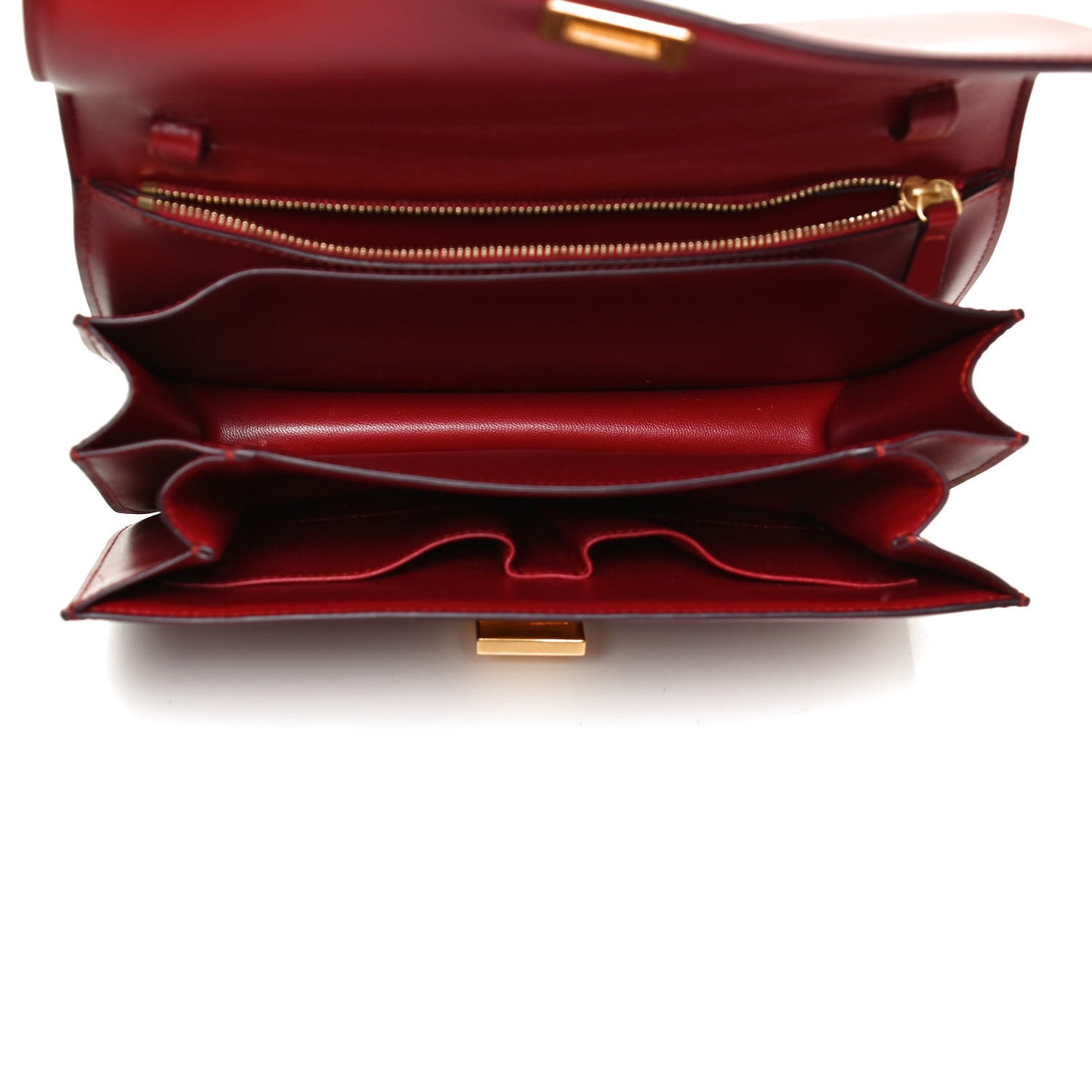 Box Calfskin Medium Classic Box Flap Bag Red