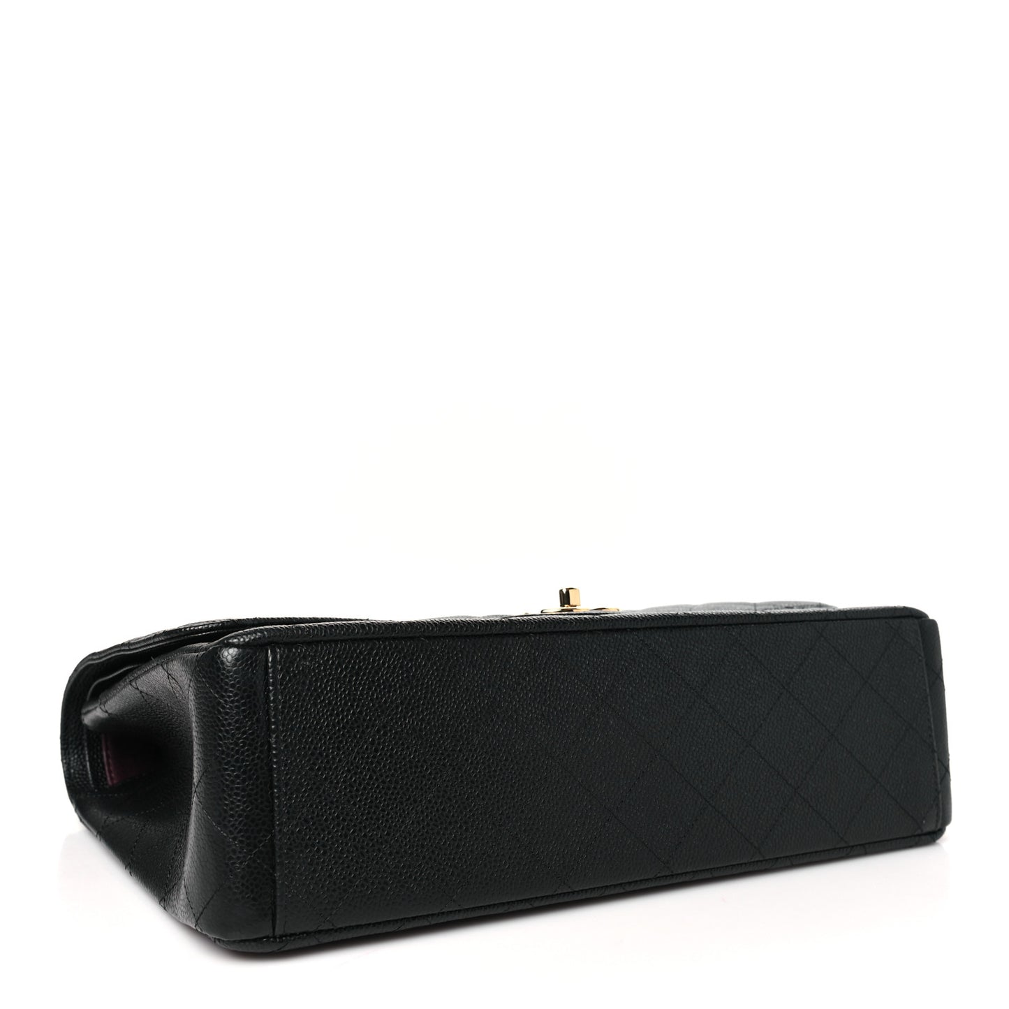 Caviar Quilted Maxi Double Flap Black