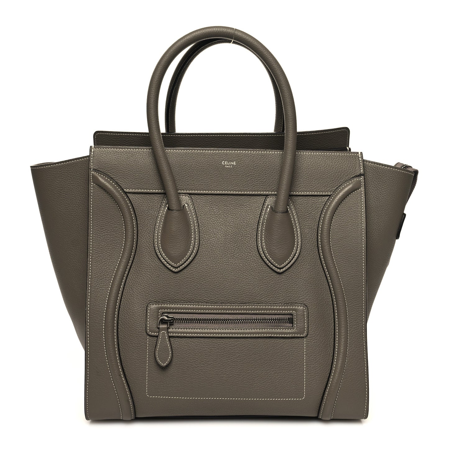 Drummed Calfskin Mini Luggage Souris
