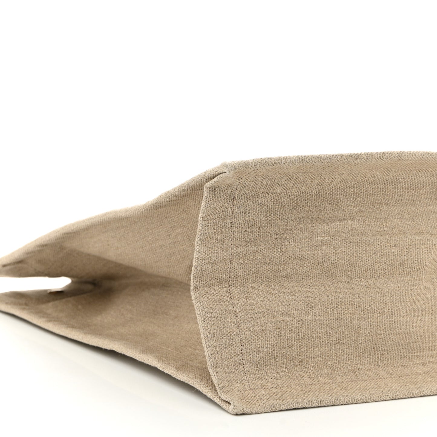 Linen Calfskin Small Rive Gauche Tote Beige Sea Salt