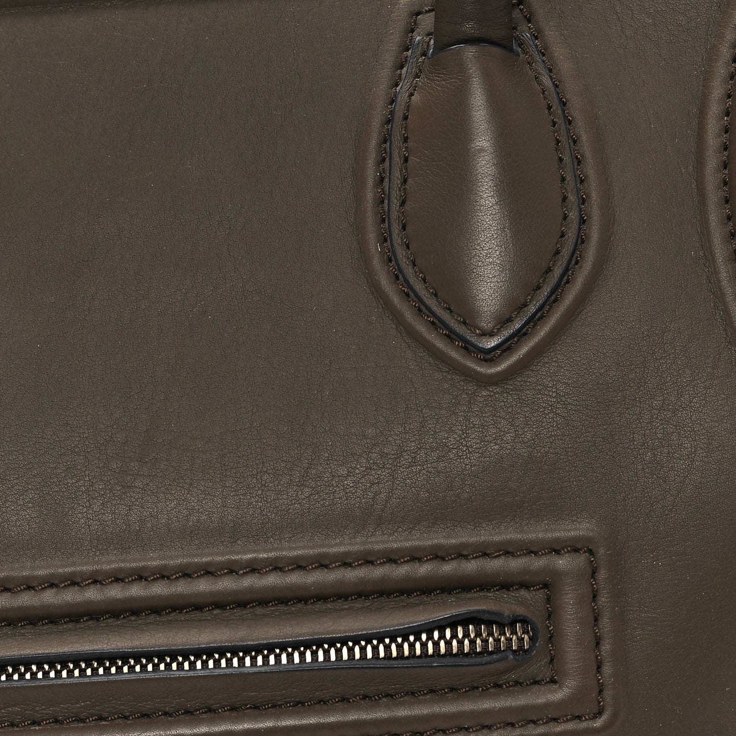 Smooth Calfskin Medium Phantom Luggage Khaki Cobalt Trim