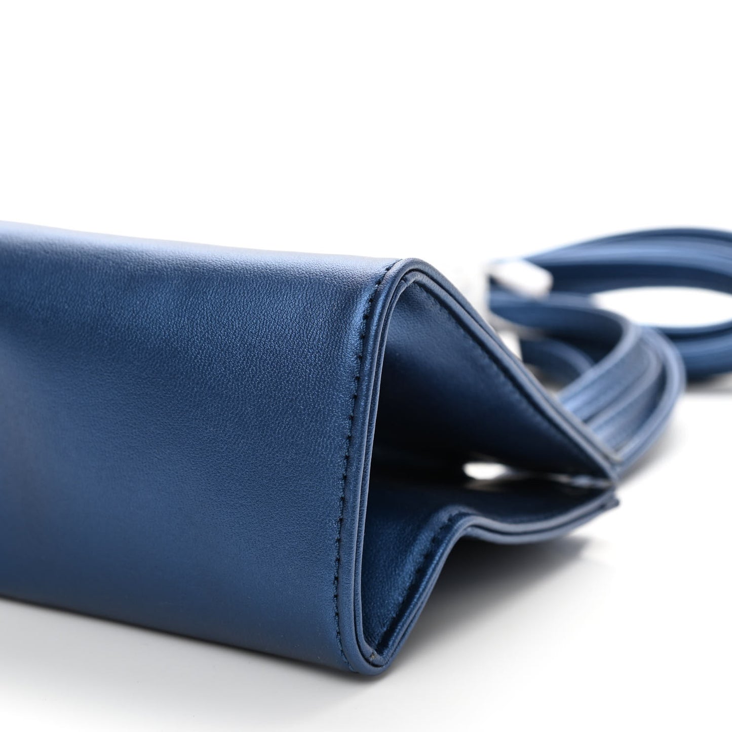 Vegan Leather Small Shopping Bag Cobalt