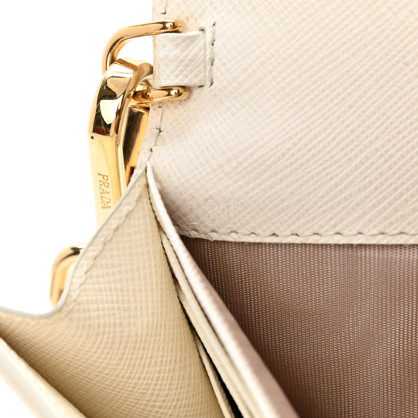 Saffiano City Calf Mini Envelope Bag White