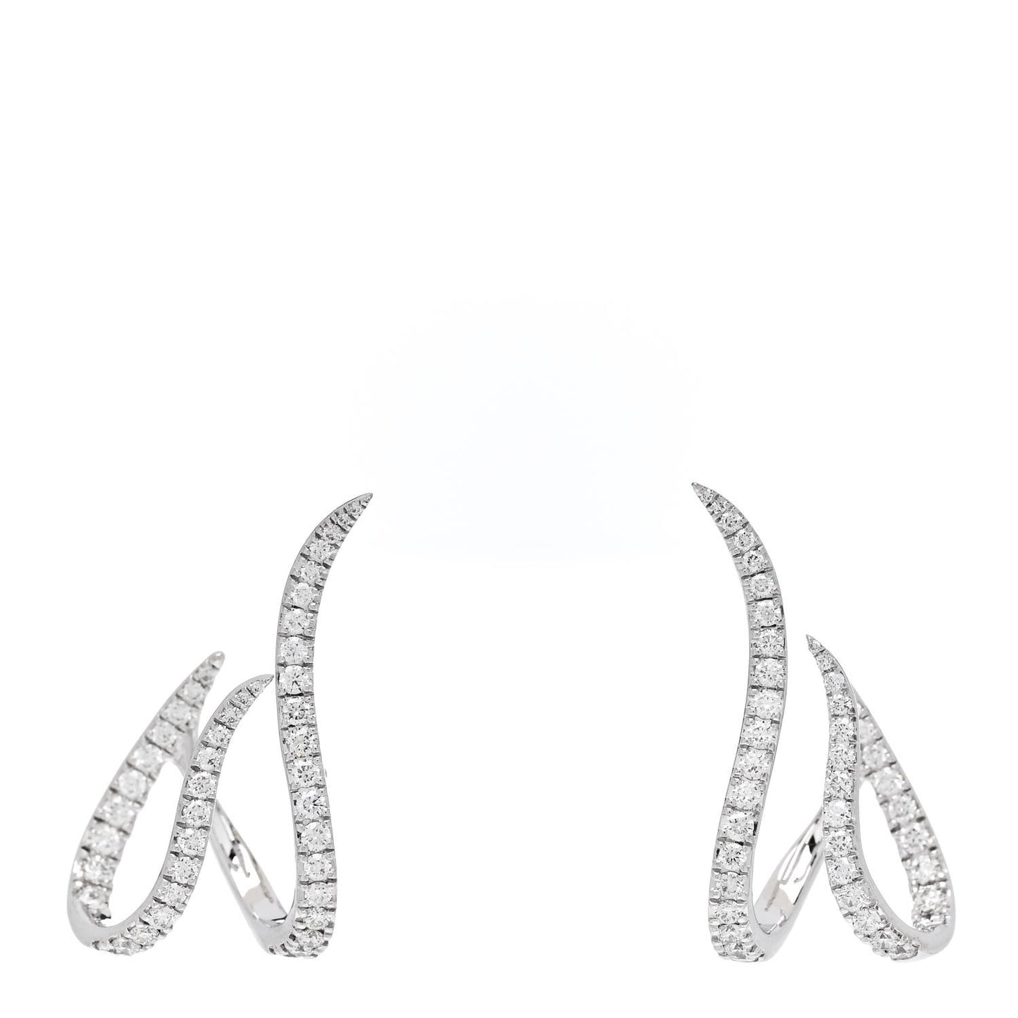 18K White Gold Diamond Gatsby Daisy Earrings