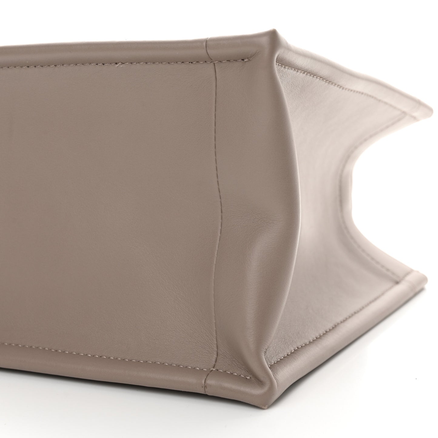 Calfskin Macrocannage Small Book Tote Taupe