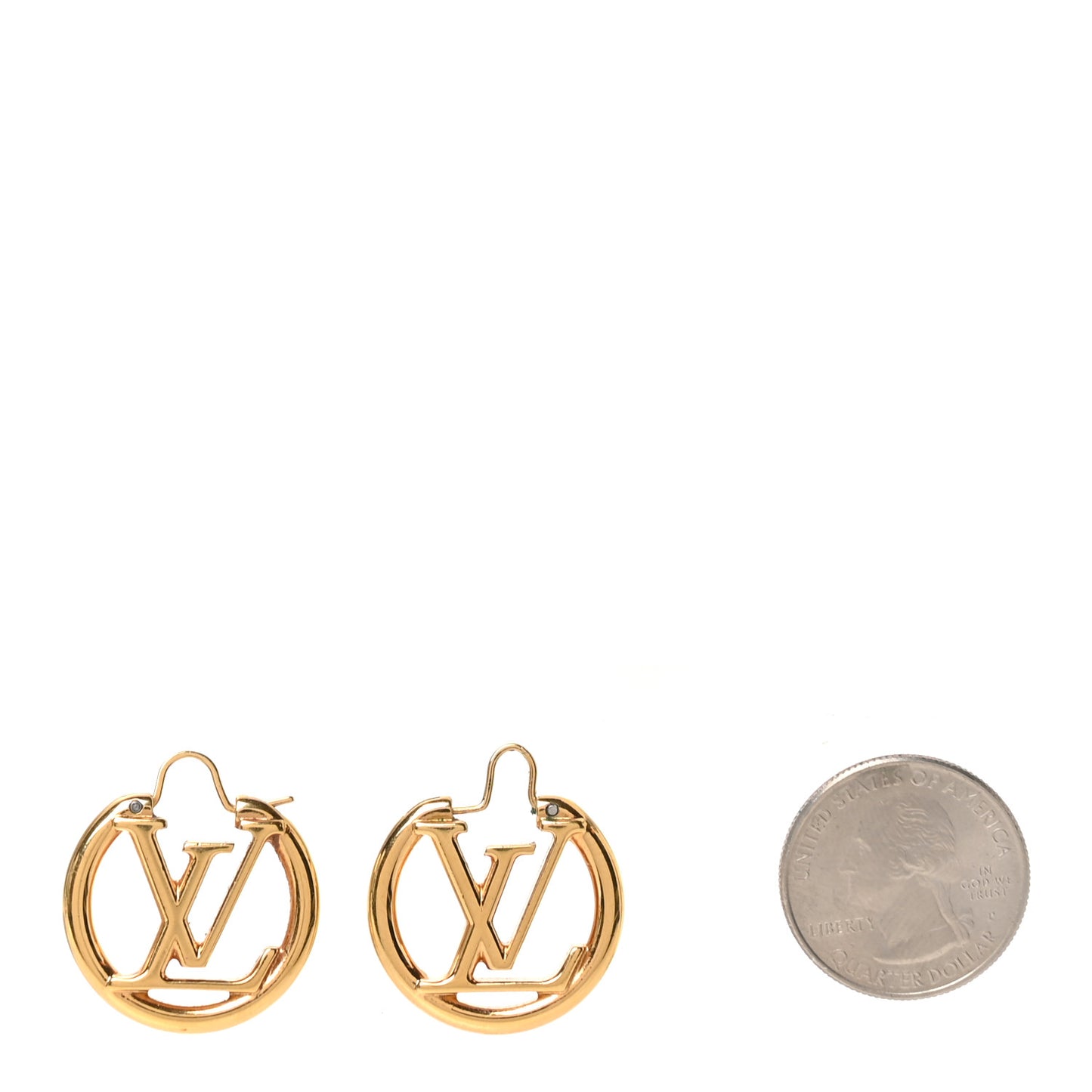 Metal Small Louise Hoop Earrings Gold