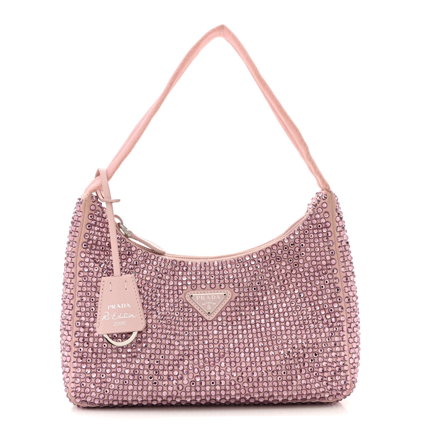 Prada Satin Crystal Mini Re-Edition 2000 Bag Alabastro 1785372