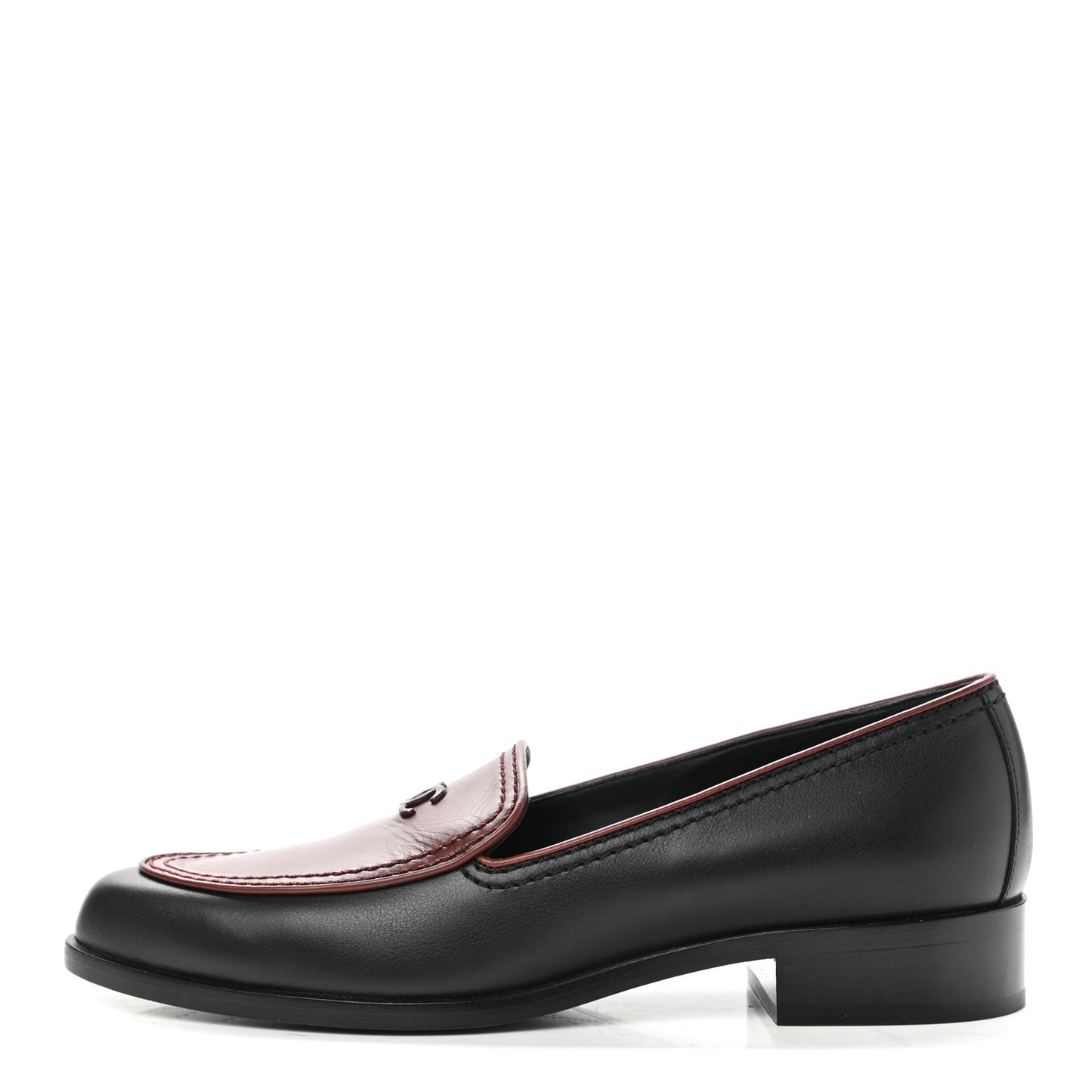 Calfskin CC Mocassin Loafers 38 Brown Black