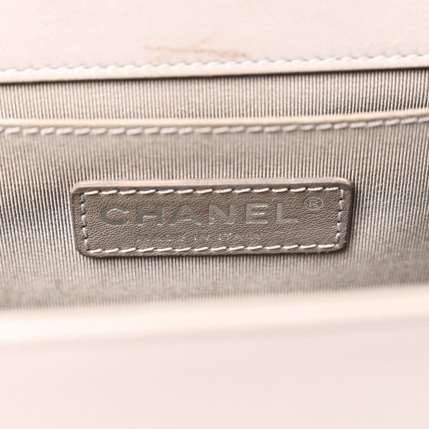 Chanel Lambskin Quilted Medium Boy Flap Grey 6 of 11