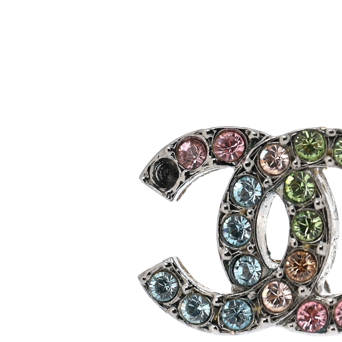 Ruthenium Crystal CC Earrings Multicolor