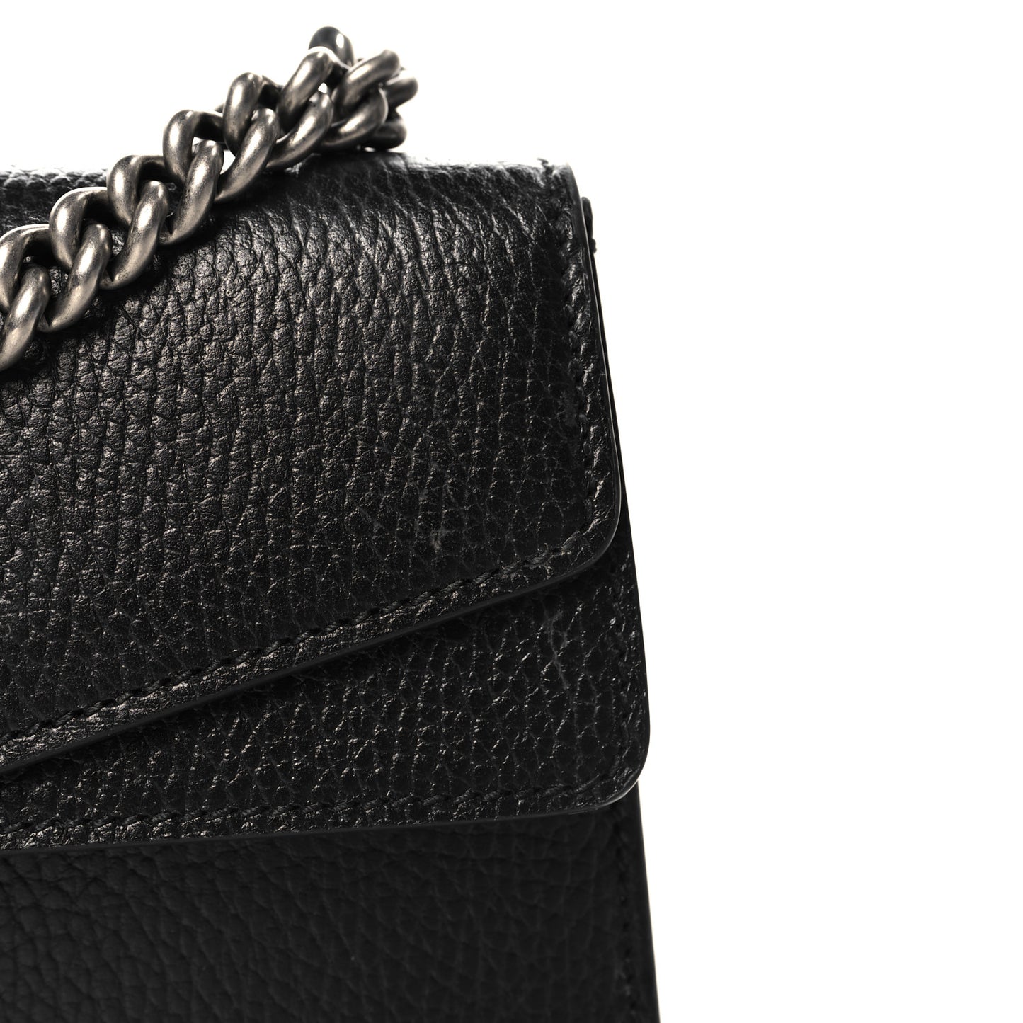 Pebbled Calfskin Small Dionysus Shoulder Bag Black