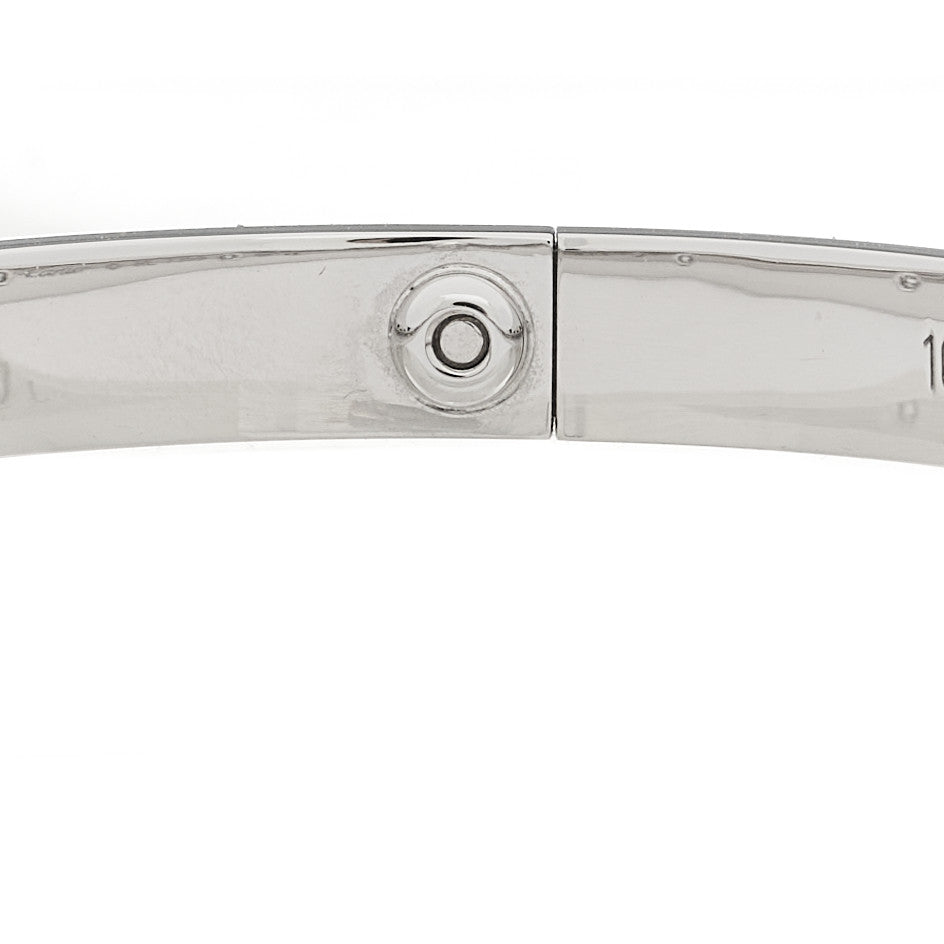 18K White Gold 4 Diamond LOVE Bracelet 16