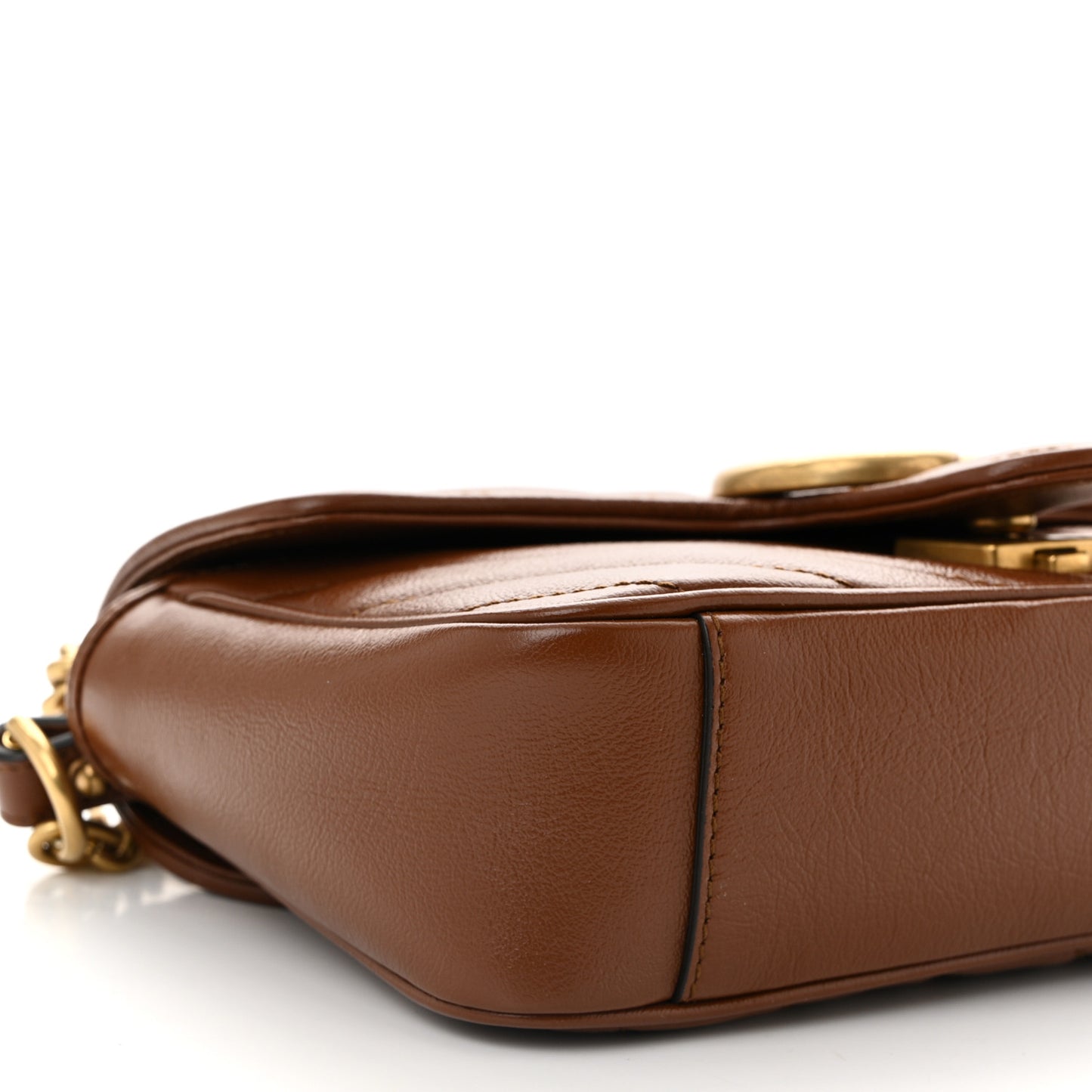 Azalea Calfskin Matelasse Diagonal Mini GG Marmont Shoulder Bag Cuir