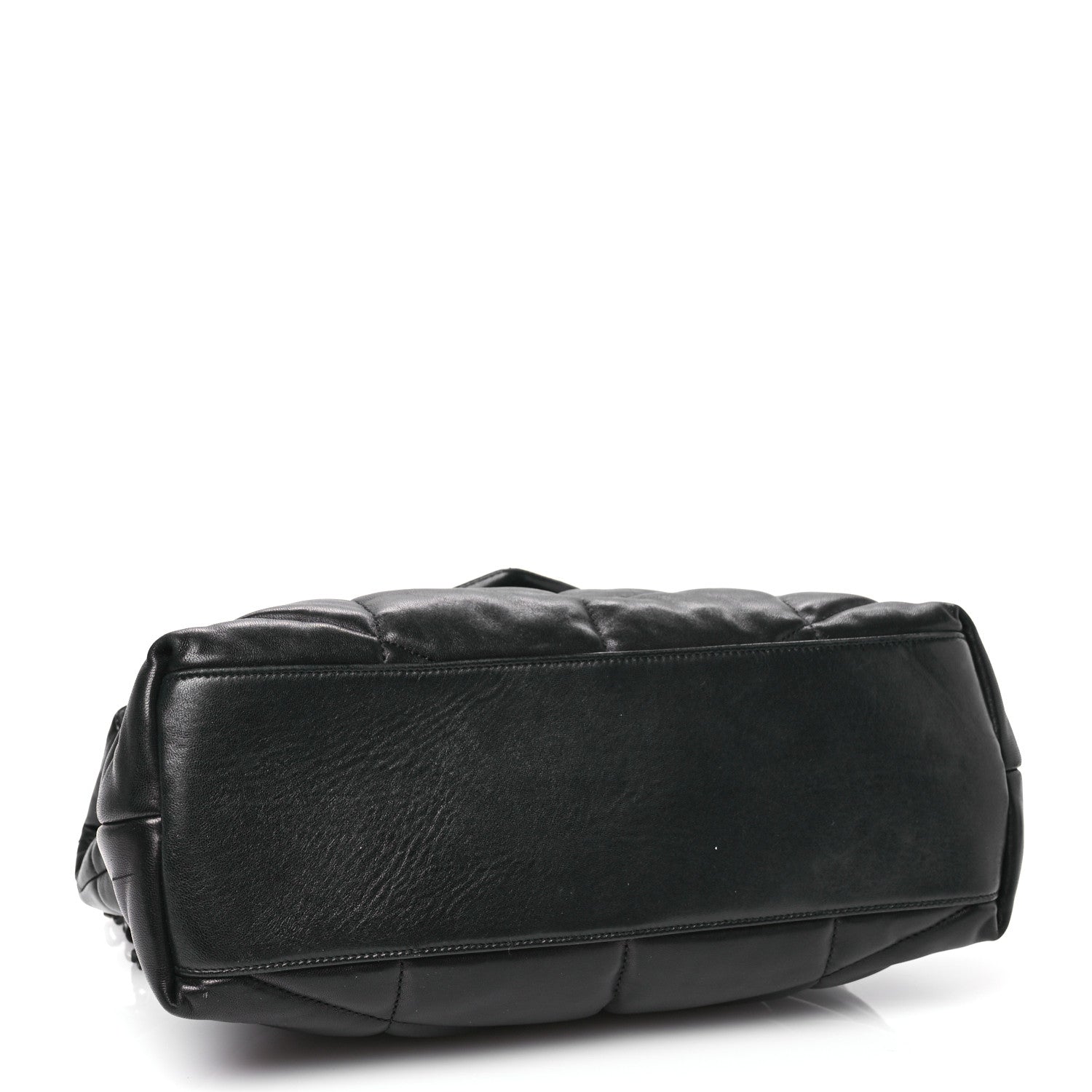 Saint Laurent Lambskin Quilted Monogram Monochrome Medium Loulou Puffer Chain Satchel Black 4 of 10