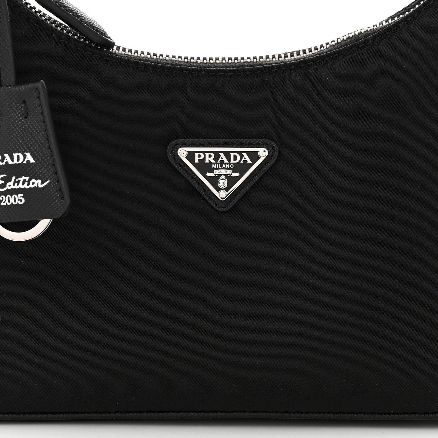 Tessuto Nylon Saffiano Mini Re-Edition 2005 Bag Black
