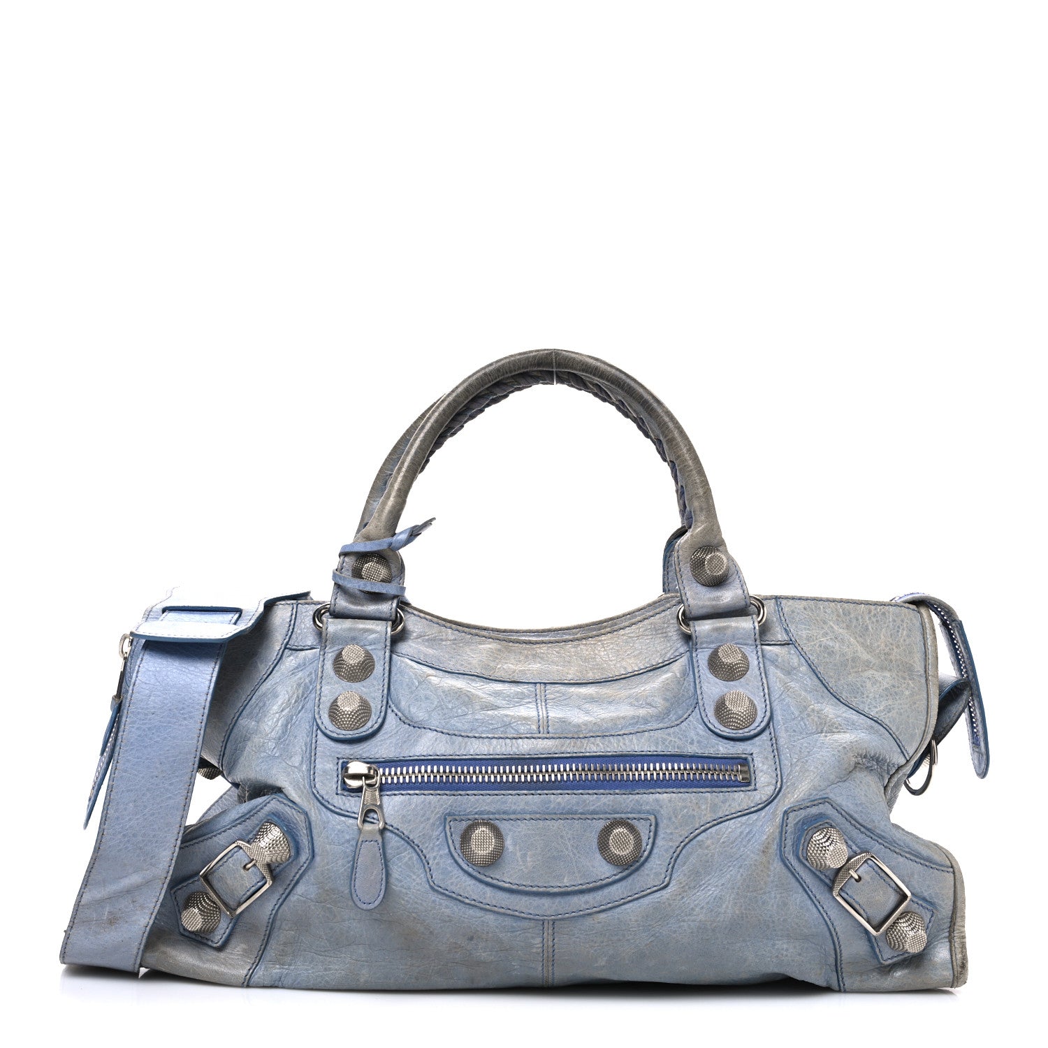 Balenciaga Agneau Giant 21 Silver Hardware Part Time Light Blue