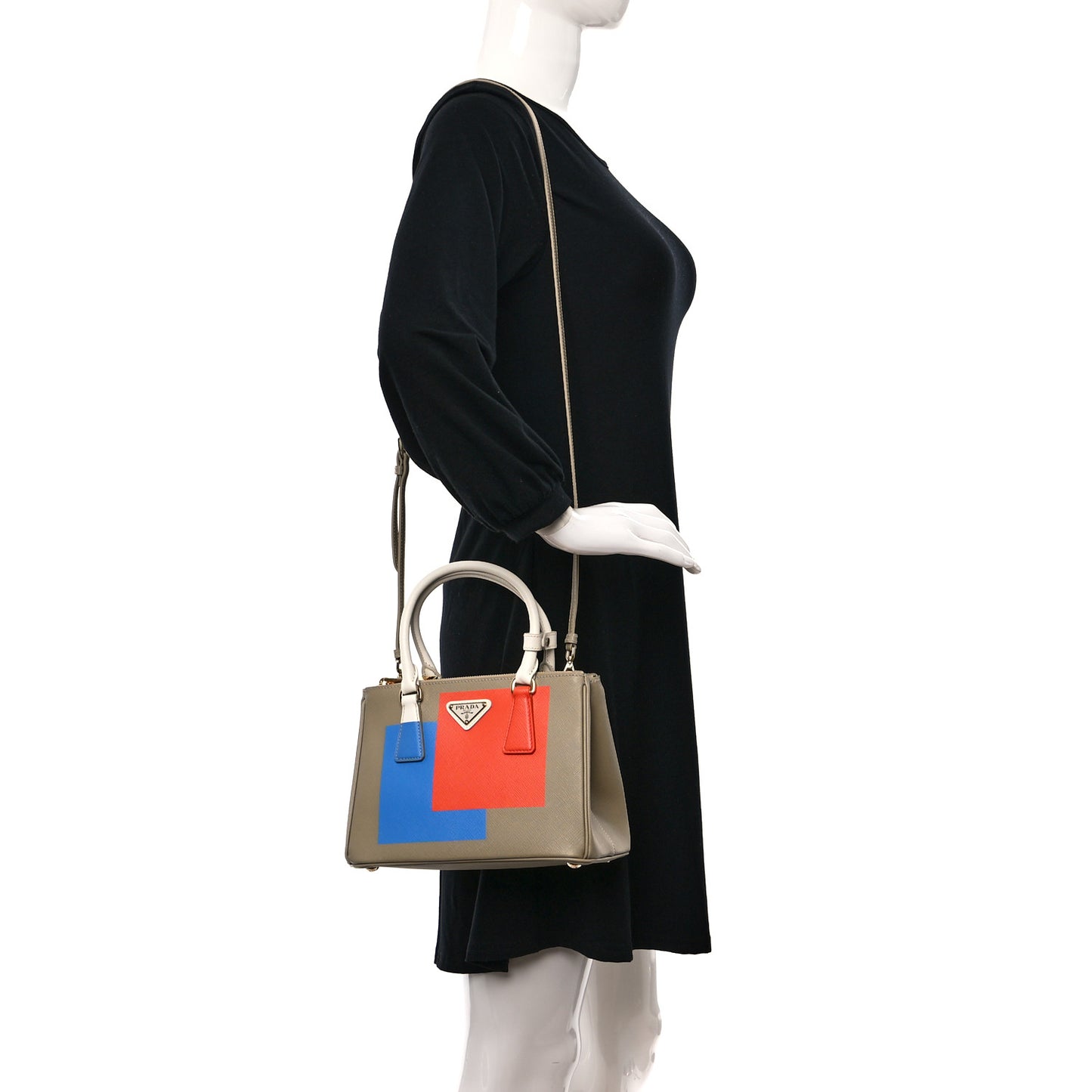 X ALEX DA CORTE Saffiano Special Edition Small Galleria Double Zip Tote Deserto Aranico