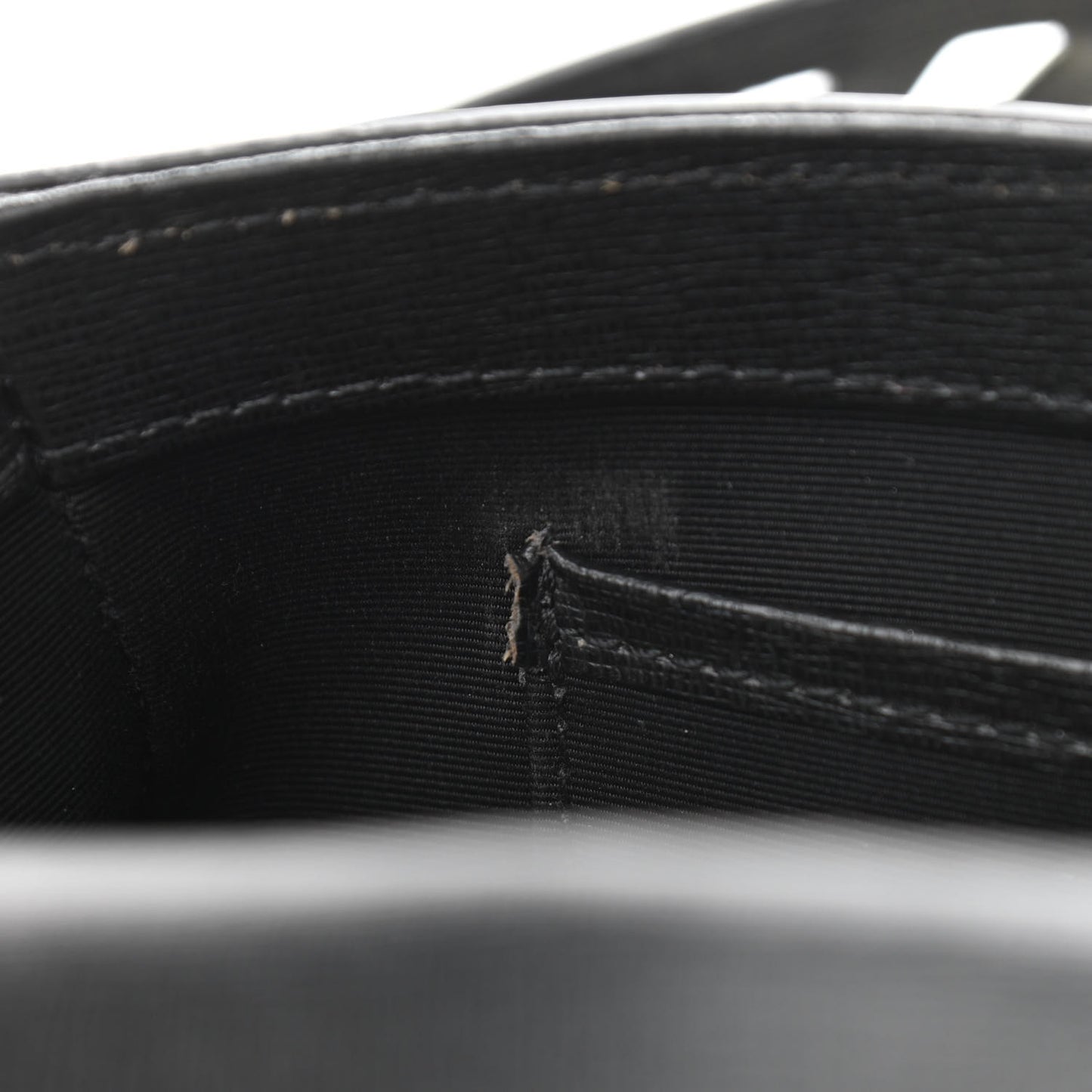 Calfskin Diag Striped Belt Bag Crossbody Black White