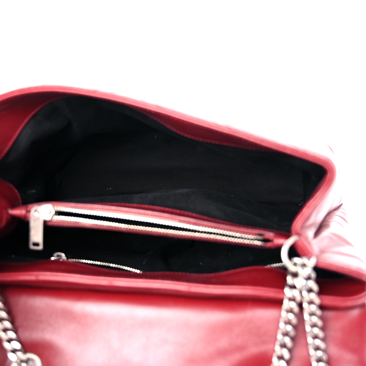 Saint Laurent Calfskin Y Quilted Monogram Medium Loulou Chain Satchel Palissandre 5 of 28