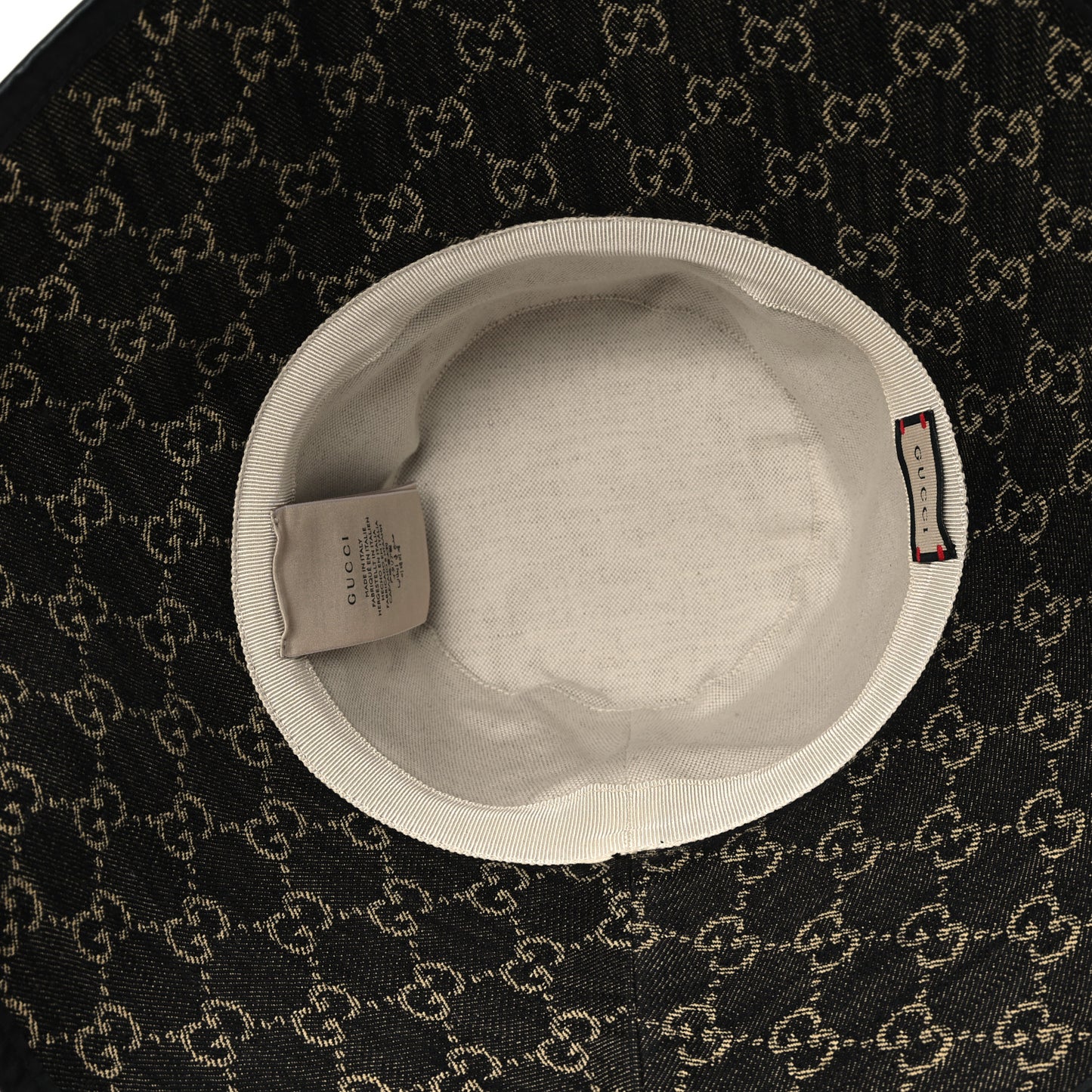 Monogram Wide Brim Hat M Black