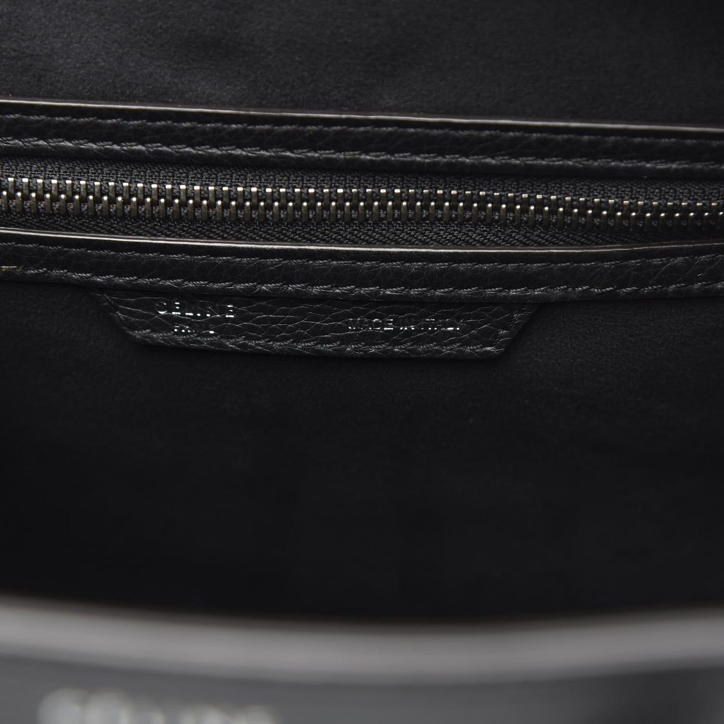 Drummed Calfskin Micro Luggage Black