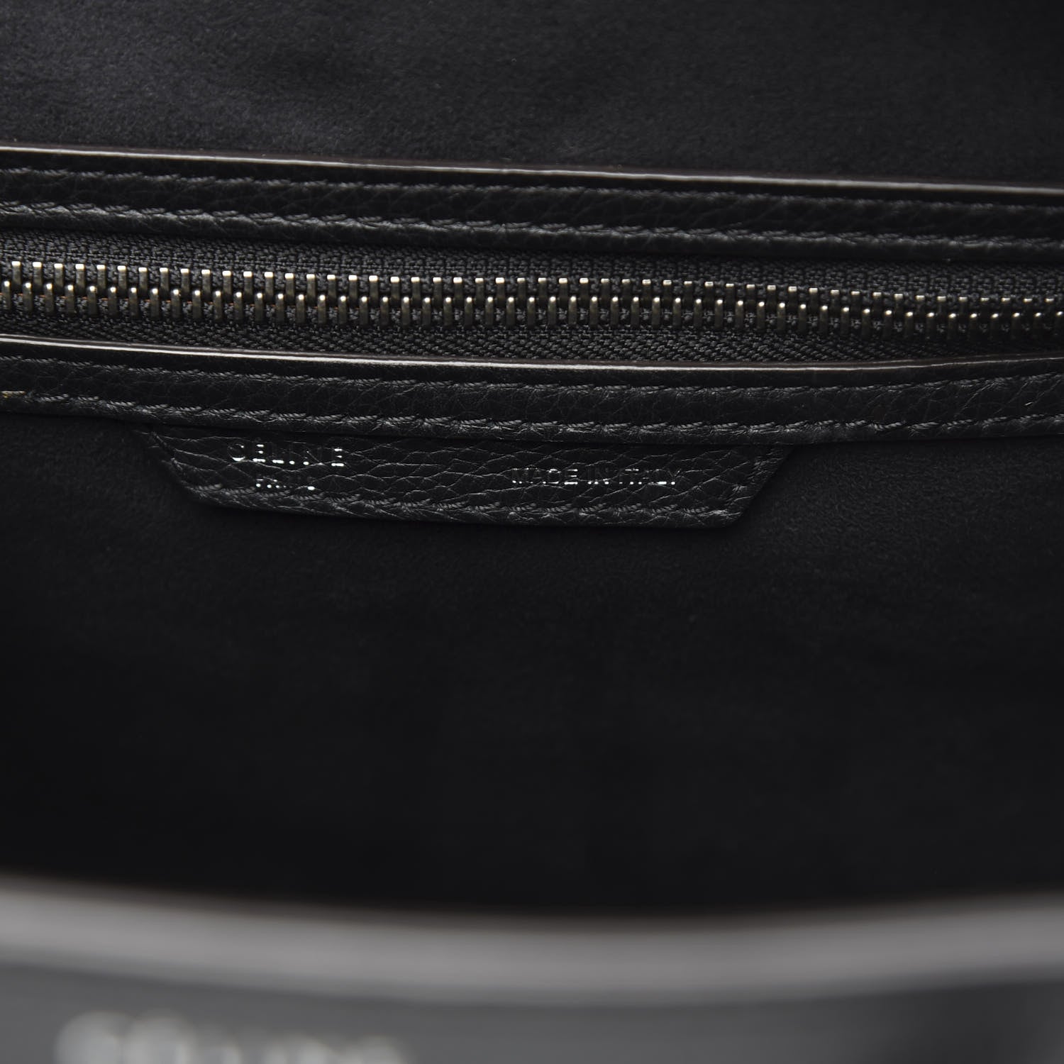 Celine Drummed Calfskin Micro Luggage Black 6 of 12