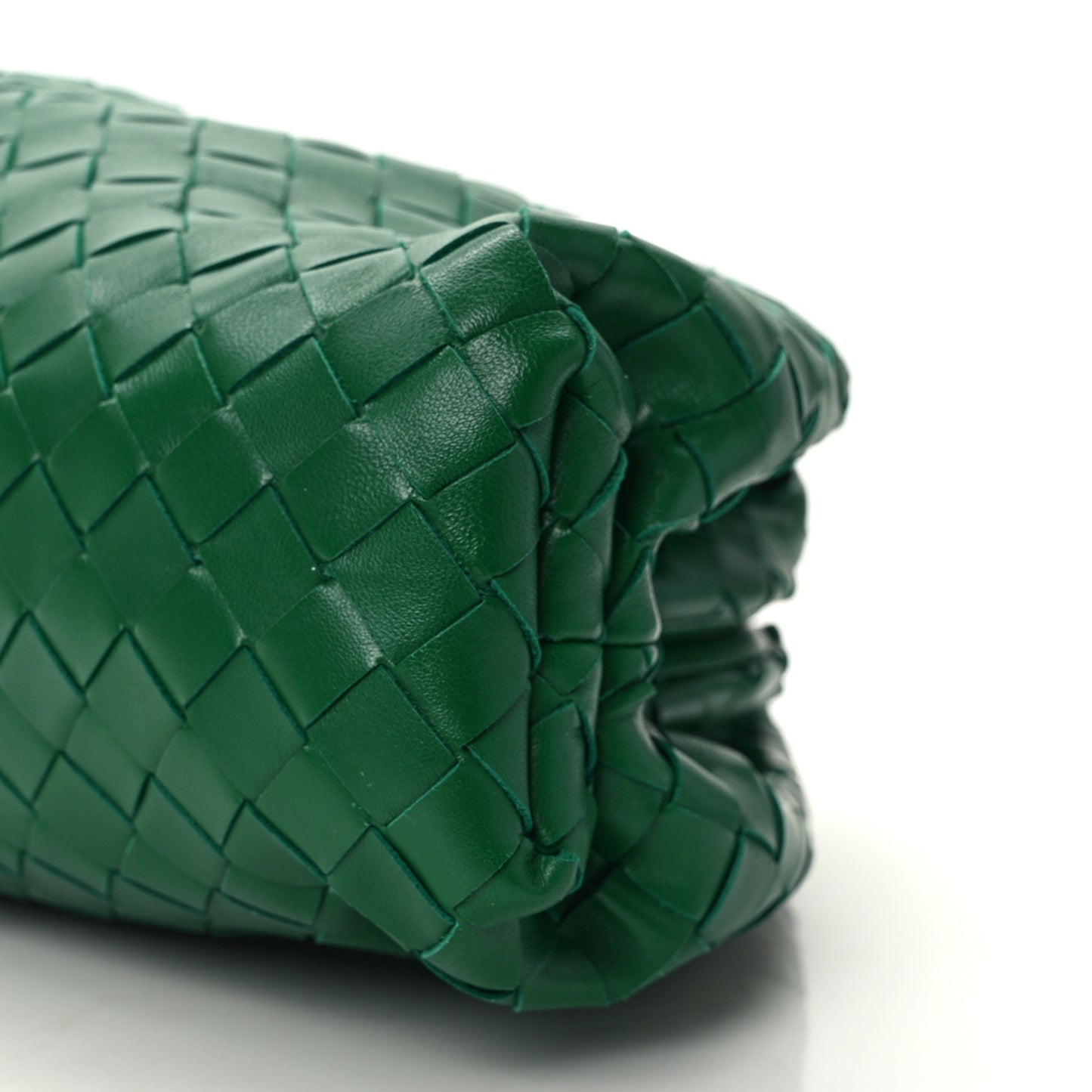Nappa Maxi Intrecciato The Pouch Oversized Clutch Racing Green
