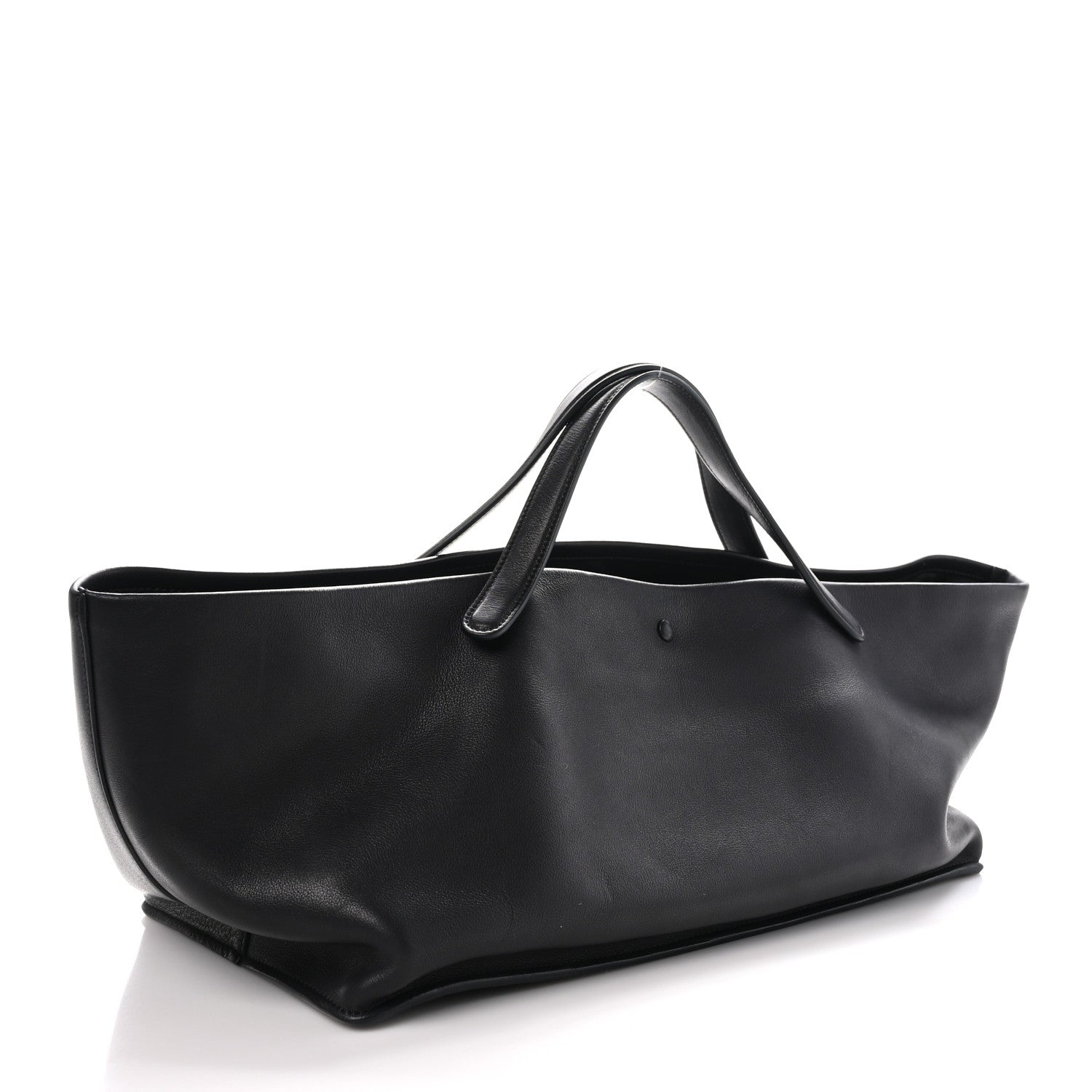 The Row Polished Saddle Calfskin Idaho Top Handle Black 3 of 11