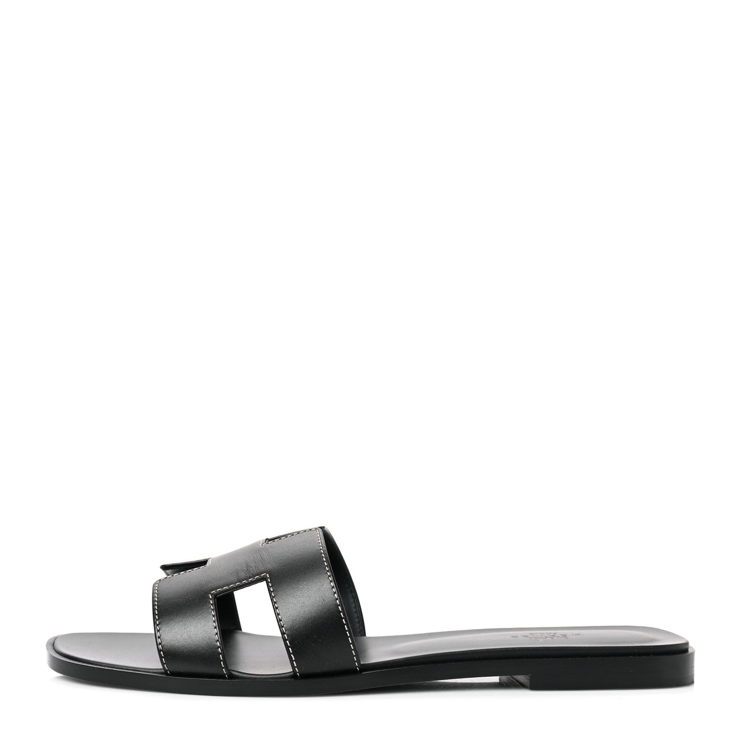 Box Calfskin Oran Sandals 40 Black