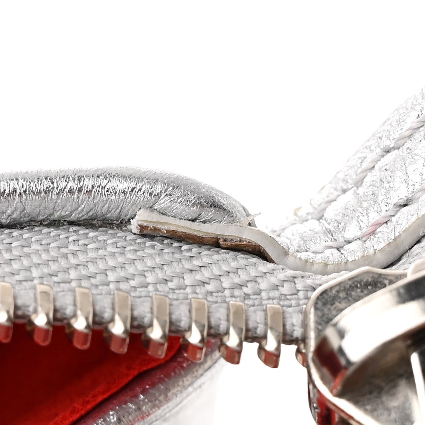 Metallic Lambskin Embossed Monogram Coussin PM Silver