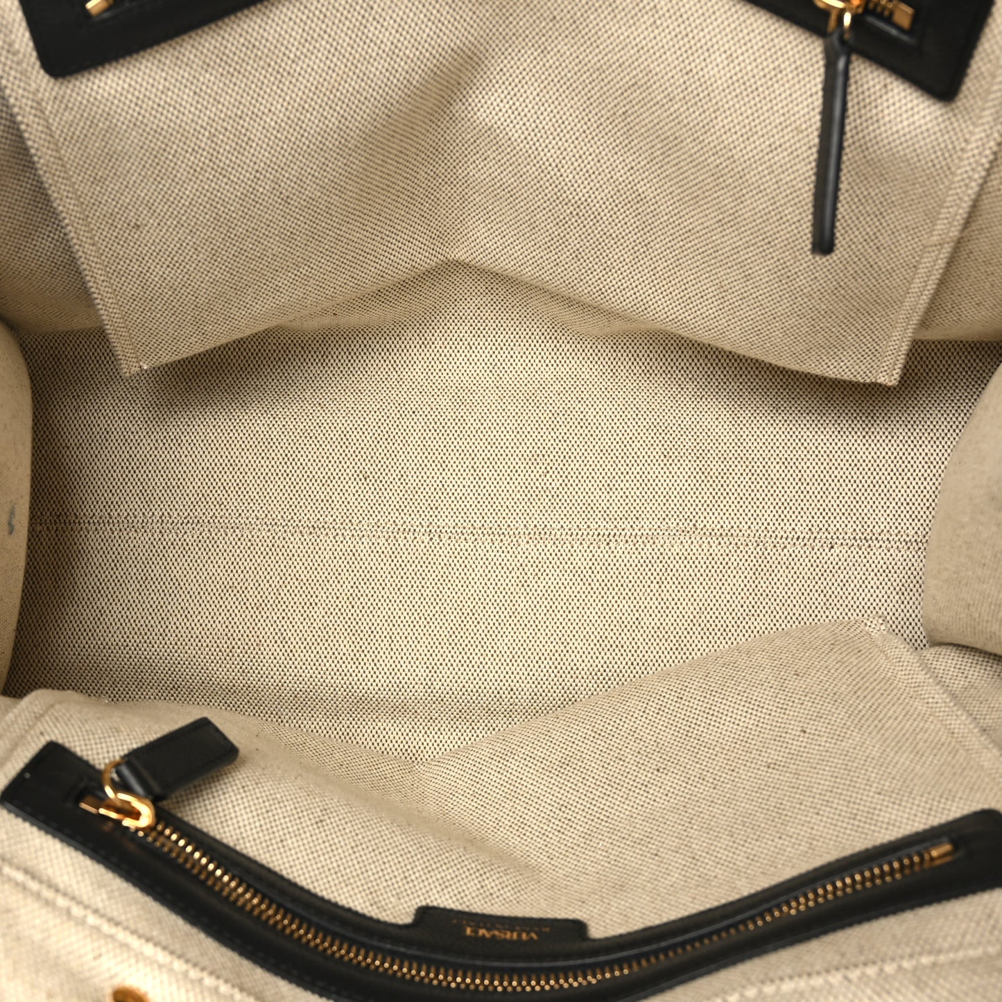 Canvas Calfskin La Medusa Tote Bag Beige