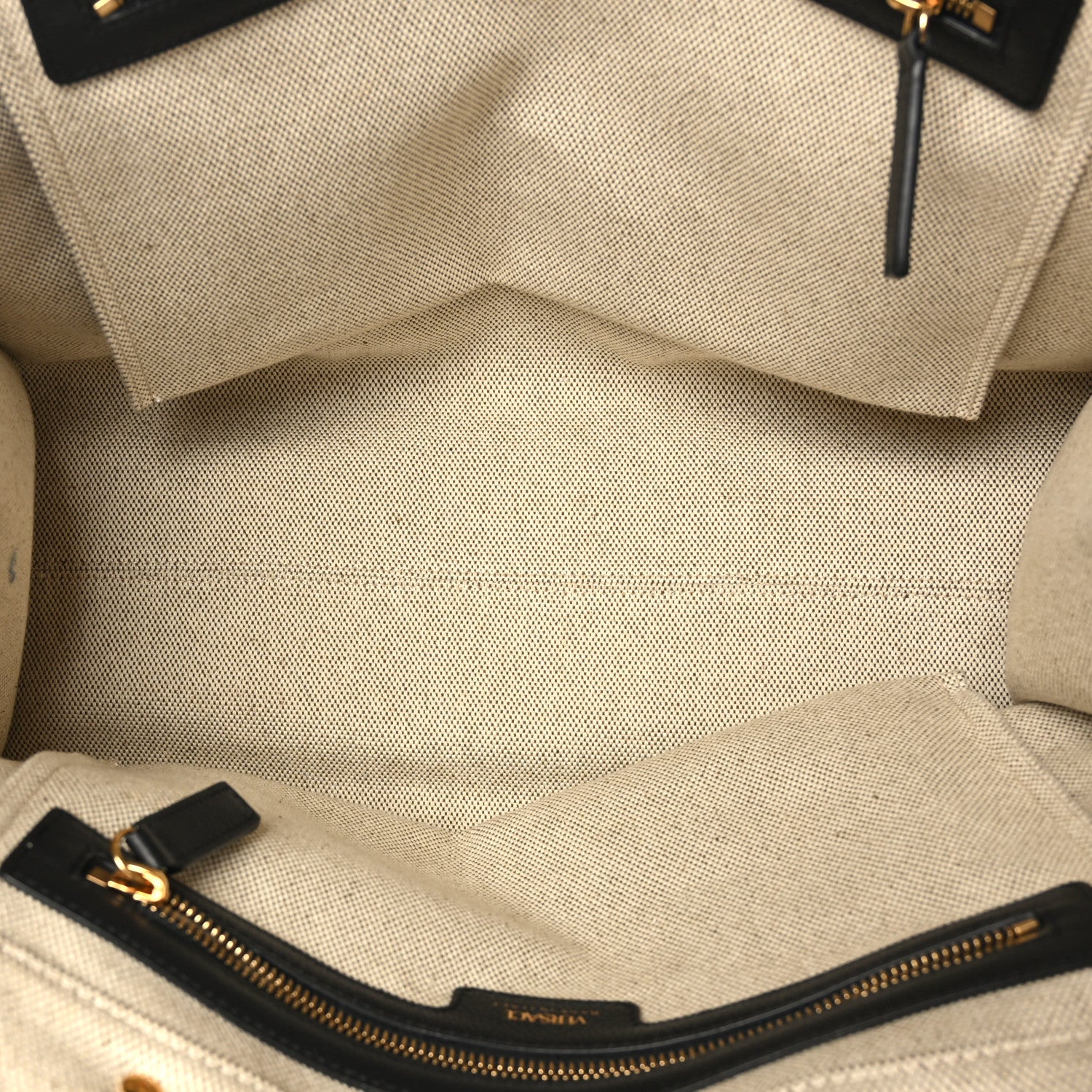 Versace Canvas Calfskin La Medusa Tote Bag Beige 5 of 10