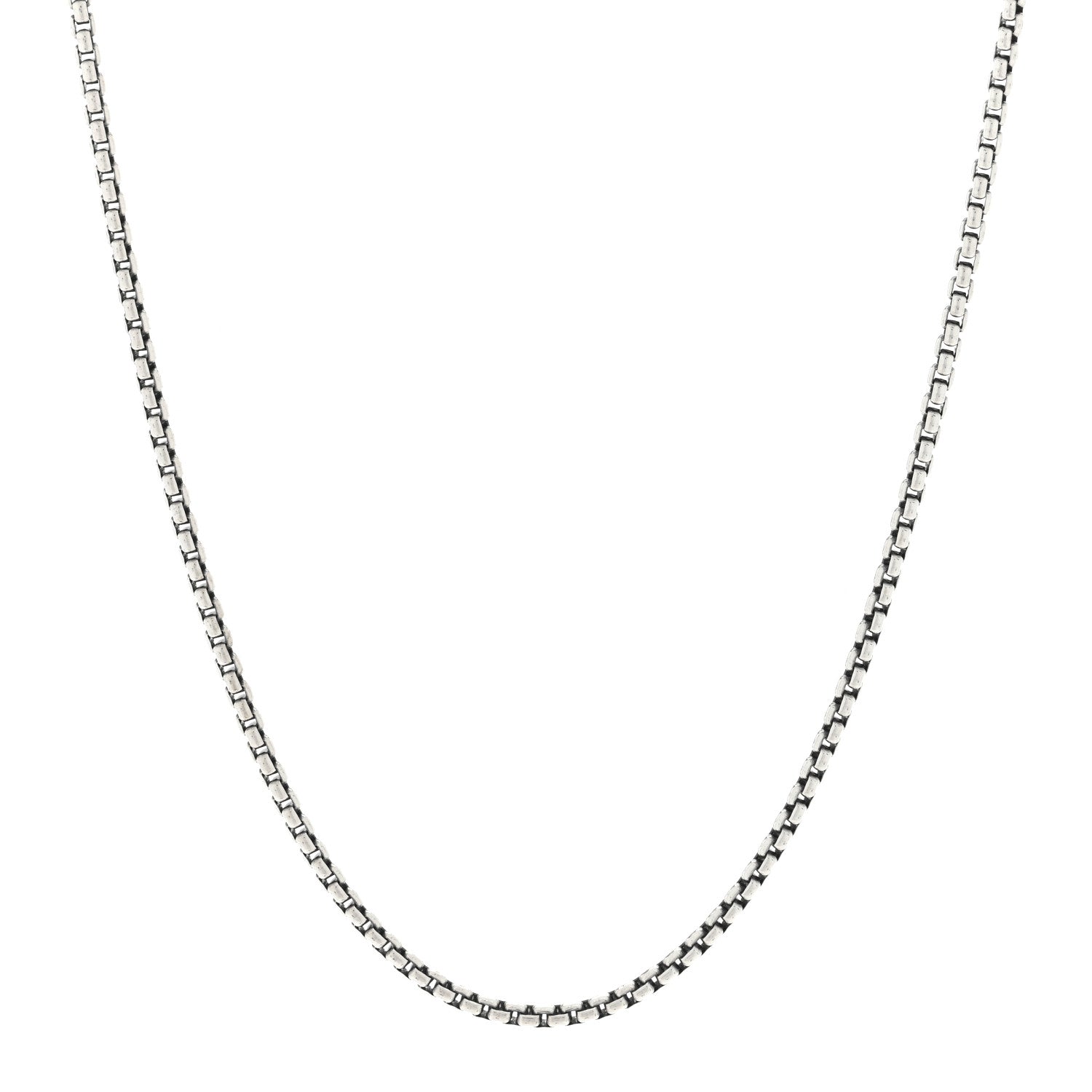 David Yurman Sterling Silver 14K Yellow Gold 2.7mm Small Box Chain Necklace 16" 1 of 4