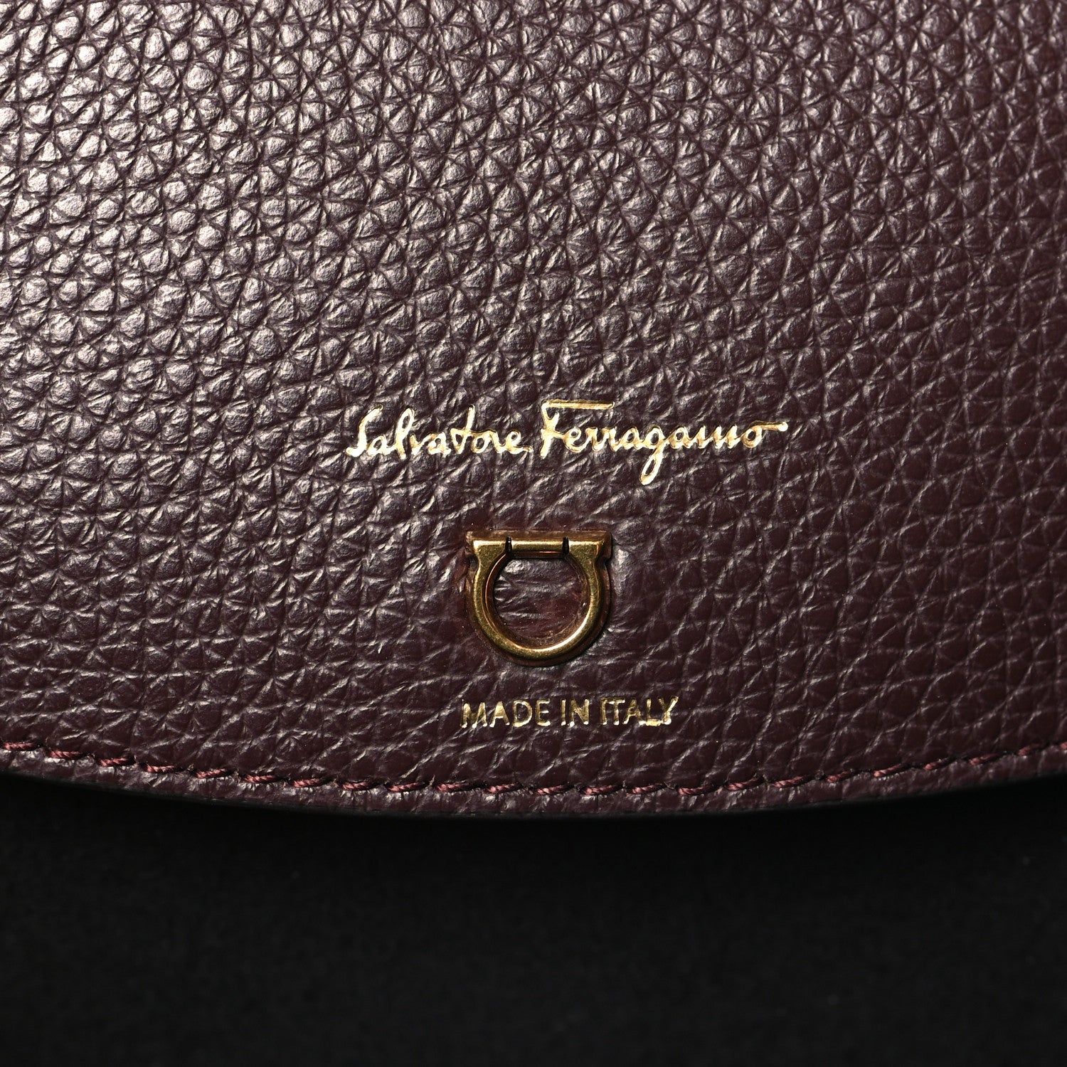 Salvatore Ferragamo Calfskin Travel Tote Ganache Brown 5 of 9