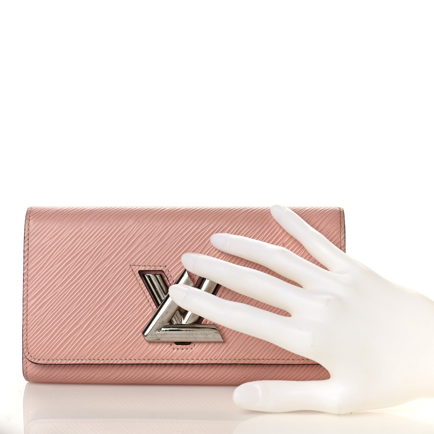 Epi Twist Wallet Rose Ballerine