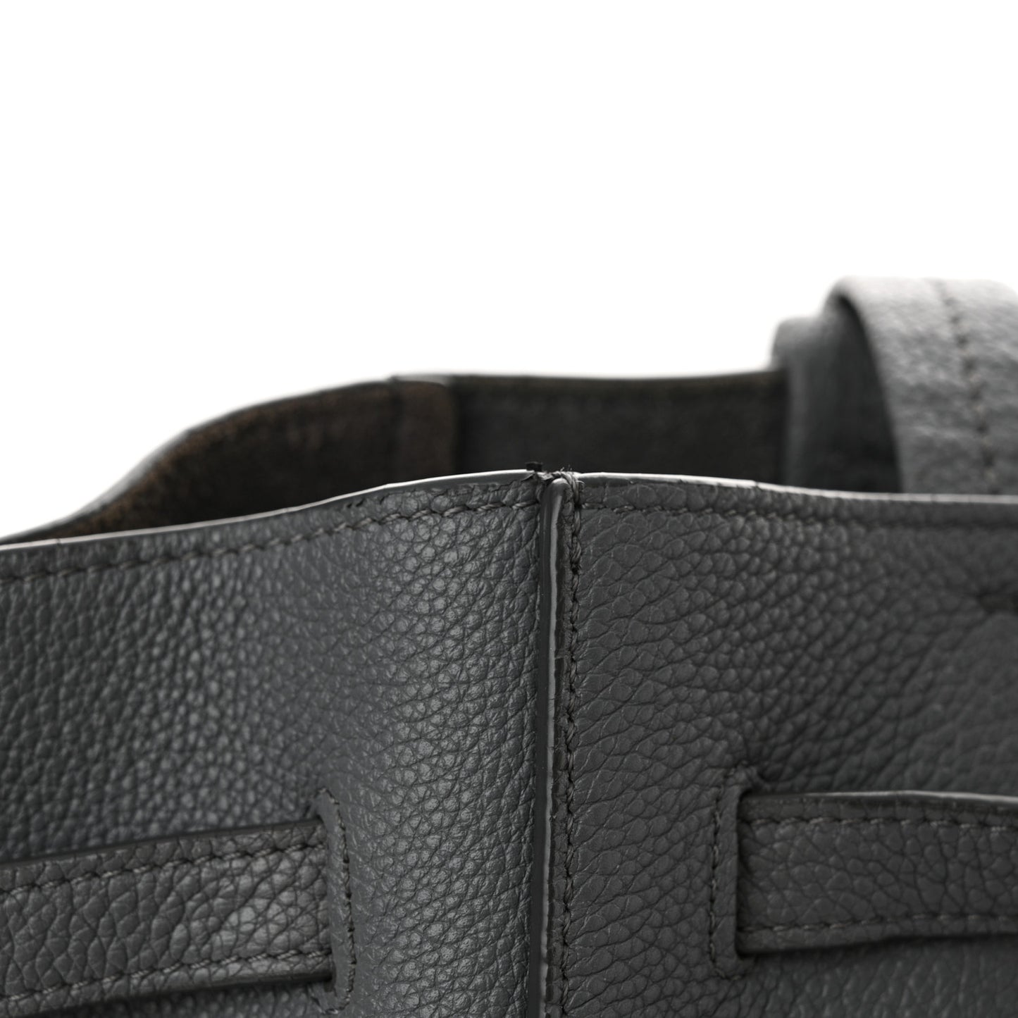 Soft Grained Calfskin Small Belt Cabas Phantom Medium Grey