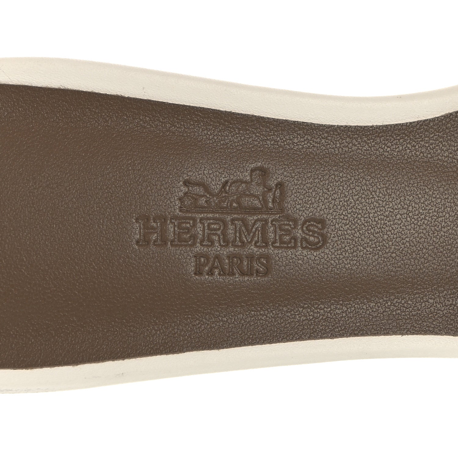 Hermes Calfskin Oasis Sandals 35.5 White 9 of 10