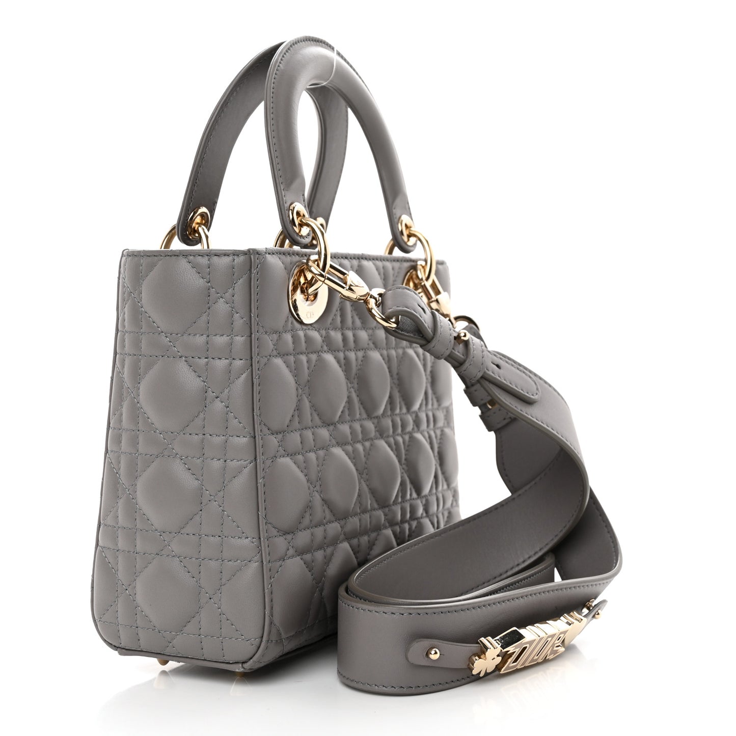 Lambskin Cannage Small My ABCDior Lady Dior Grey