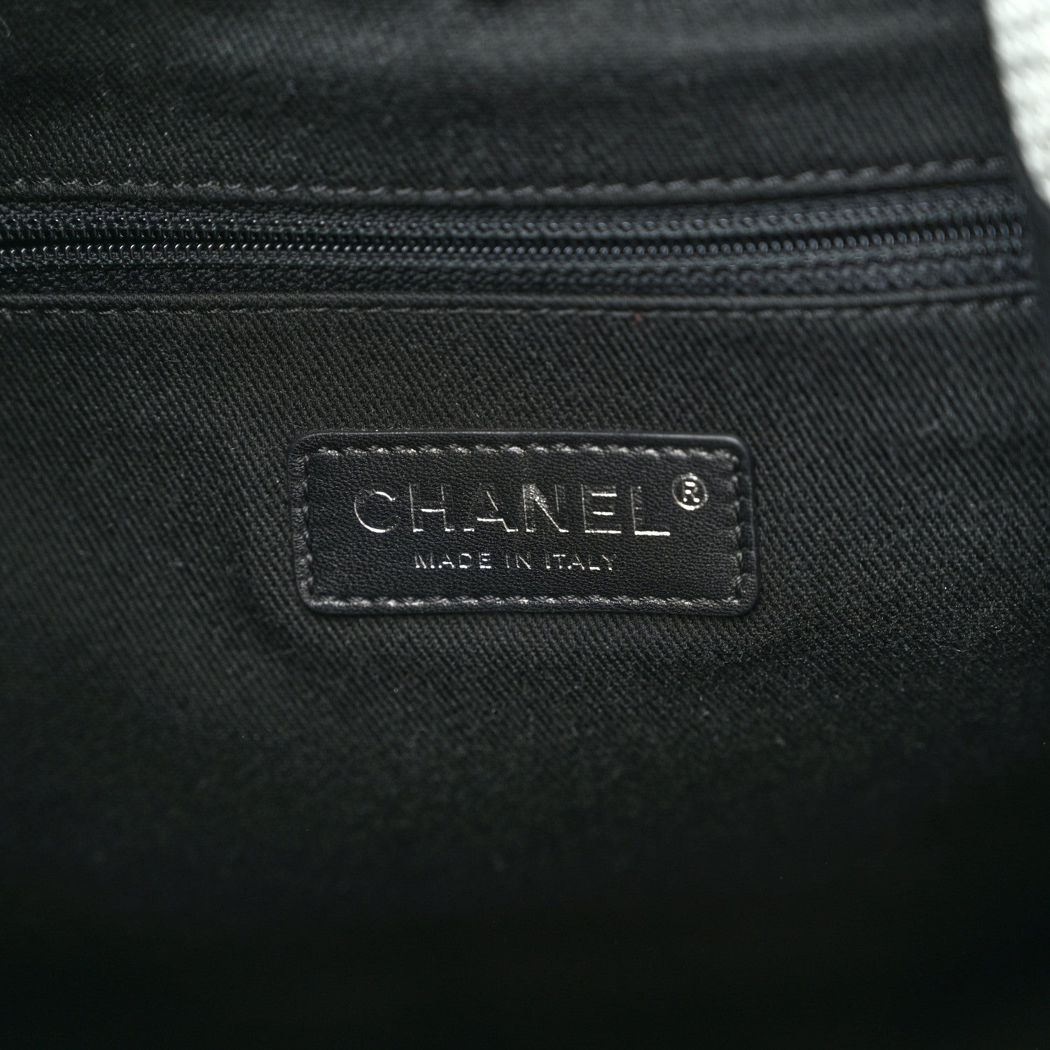 Chanel Woven Straw Raffia Large Deauville Backpack Grey Black 6 of 11