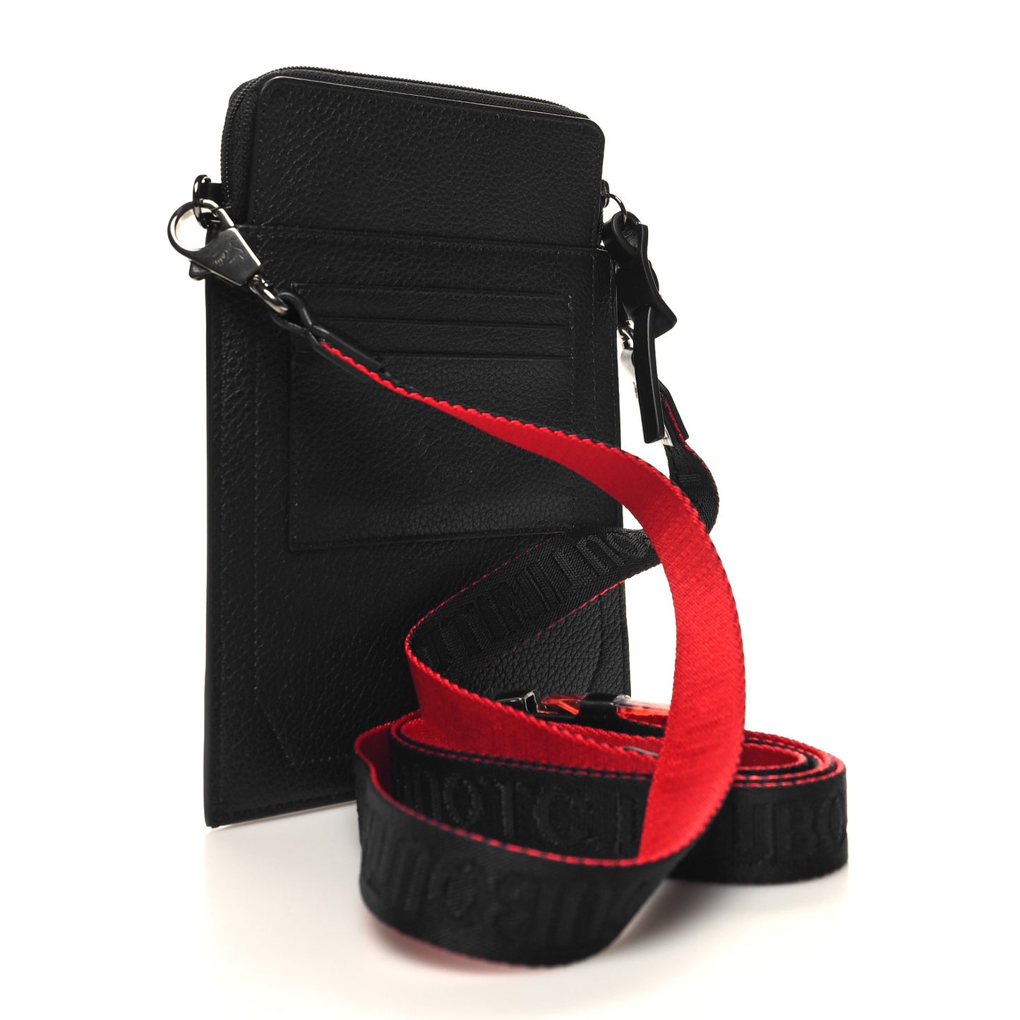 Empire Calfskin Spikes Loubilab Clutch Black
