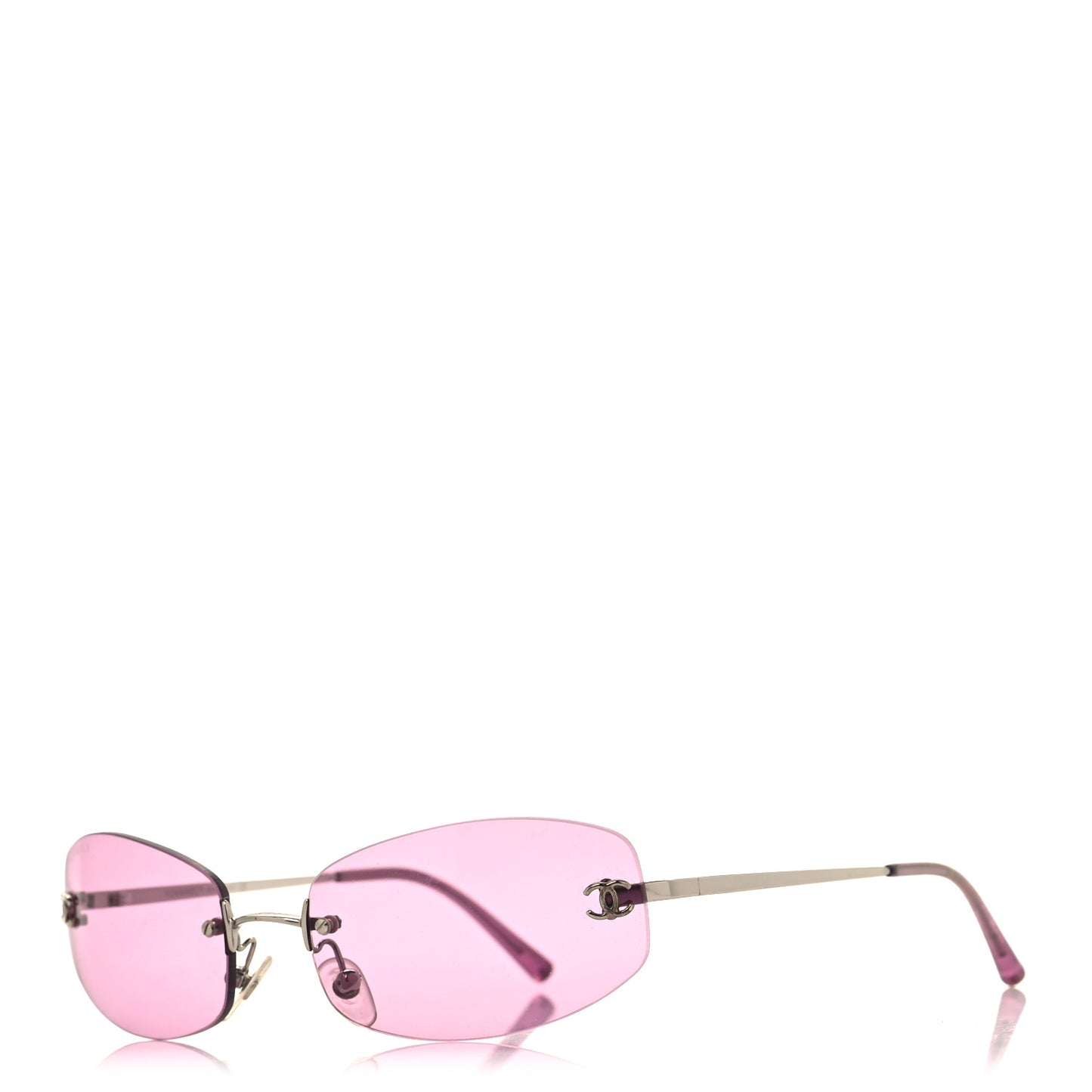 Metal CC Logo Sunglasses 4002 Pink