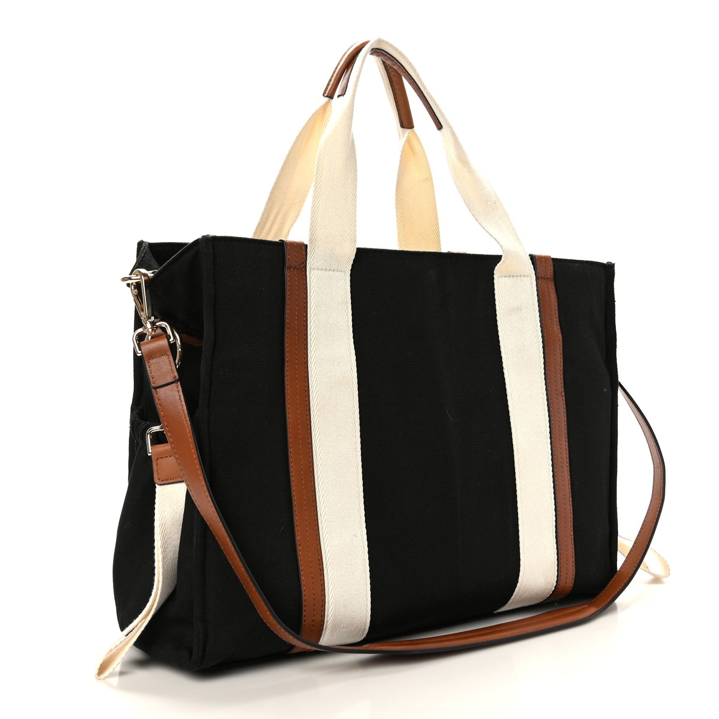Cotton Calfskin Changing Bag Black