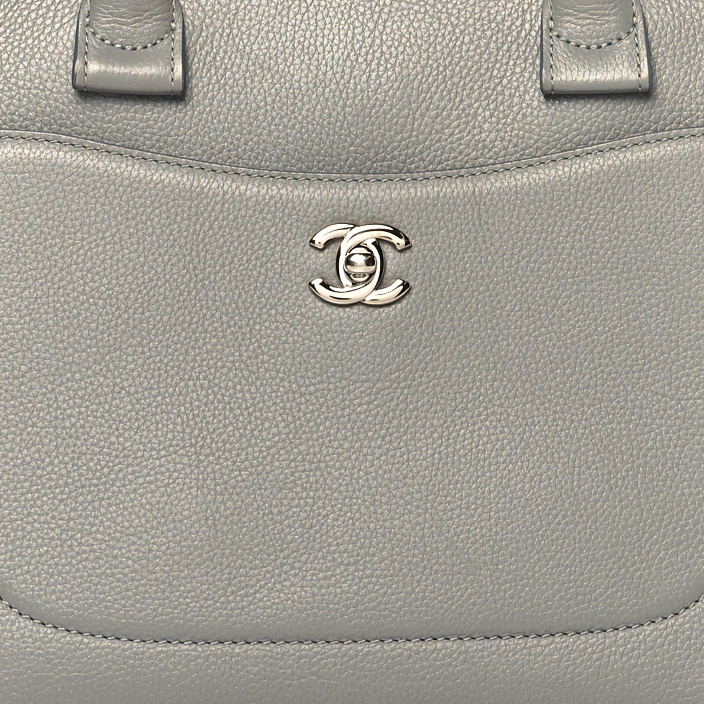 Grained Calfskin Small Neo Executive Shopper Tote Grey