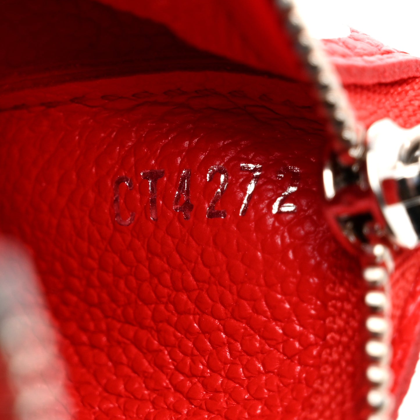 LV X YK Empreinte Infinity Dots Key Pouch Red White