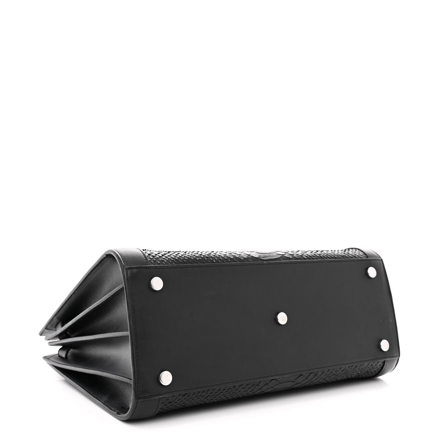 Saint Laurent Python Calfskin Embossed Small Sac de Jour Black 4 of 17
