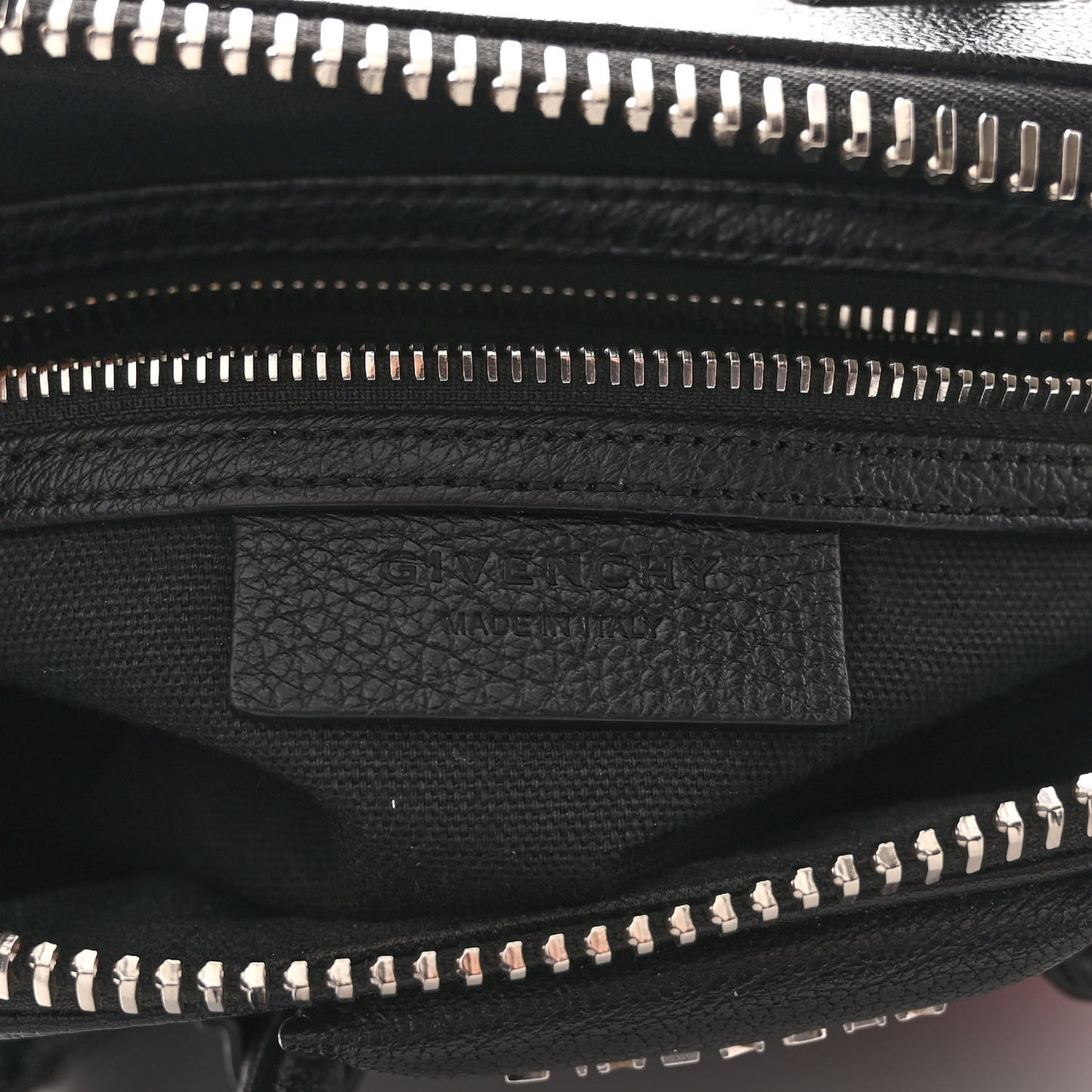 Sugar Goatskin Striped Mini Antigona Black