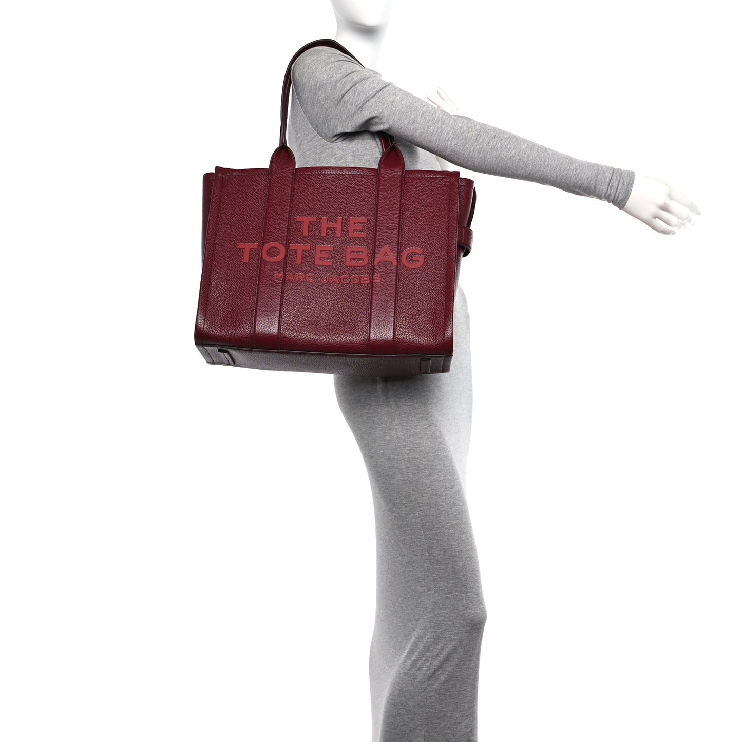 Grained Calfskin Large The Tote Bag Cherry