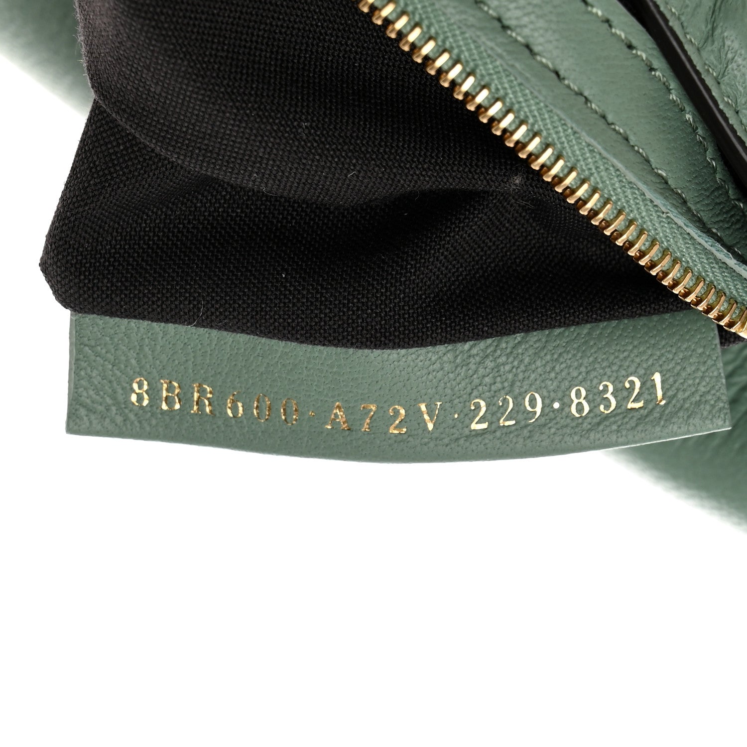 Fendi Nappa FF 1974 Embossed Baguette Menta 7 of 9