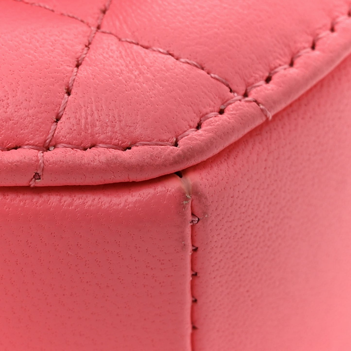 Lambskin Quilted CC In Love Heart Waist Belt Bag With Chain Pink