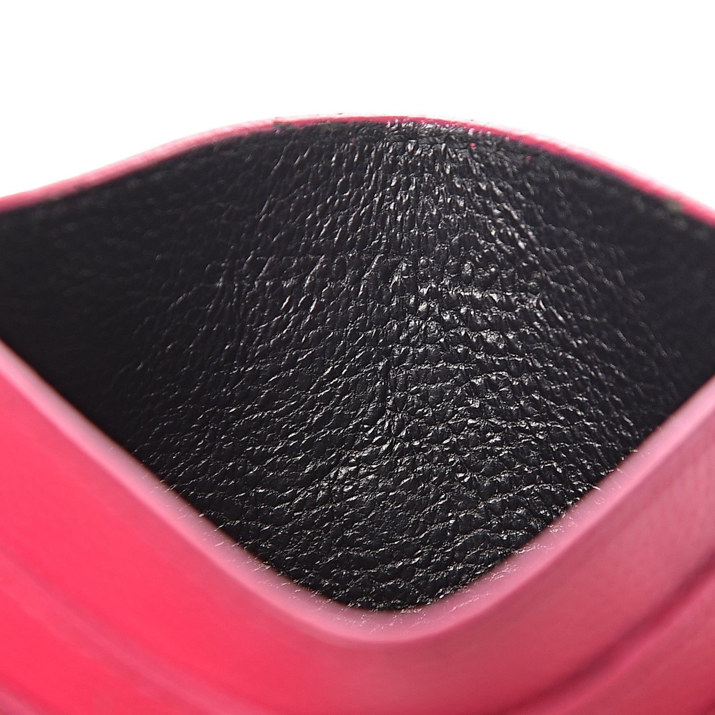 Grain De Poudre Monogram Credit Card Case Fuschia